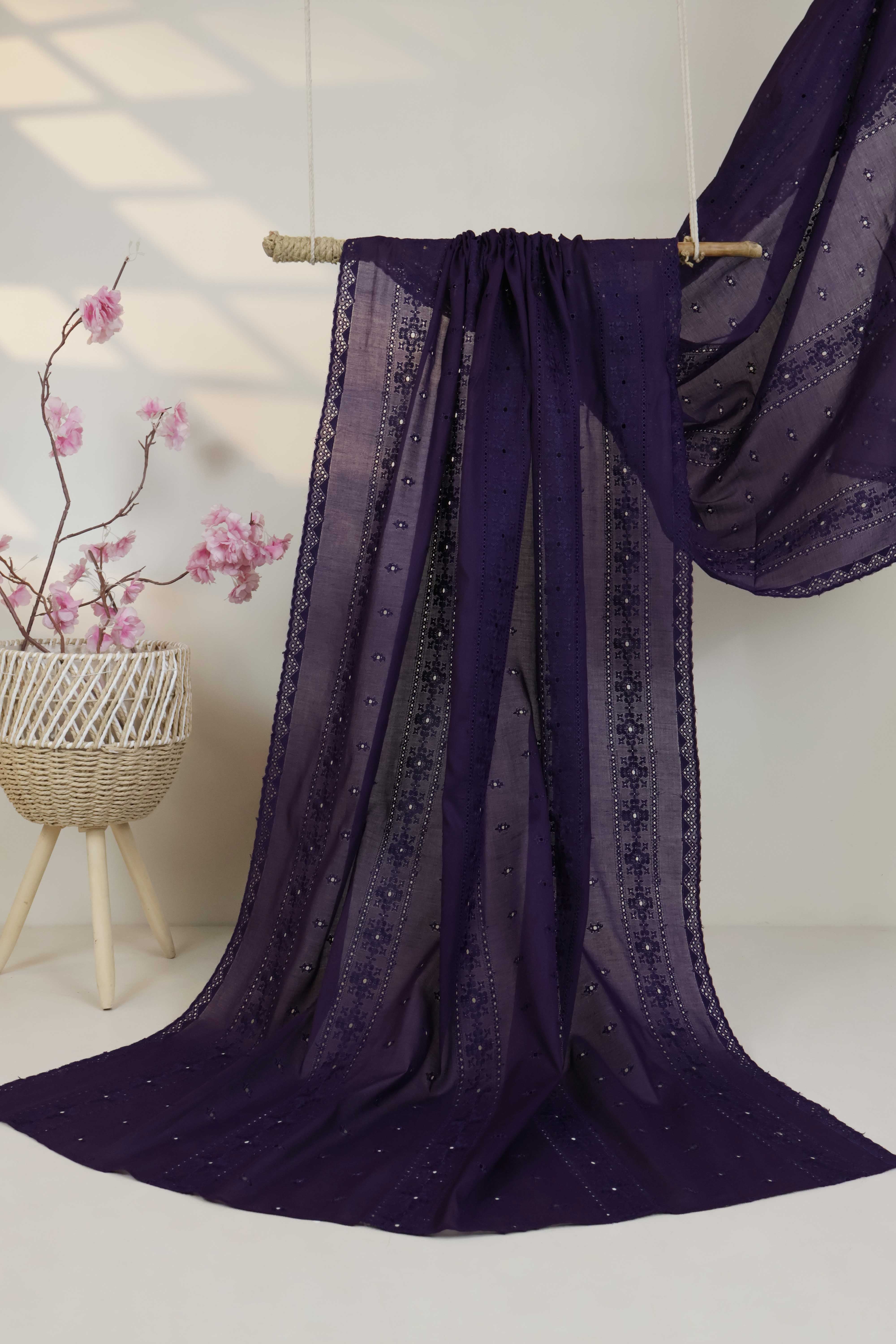 Embroidered Lawn Full Size Shawl 1477K
