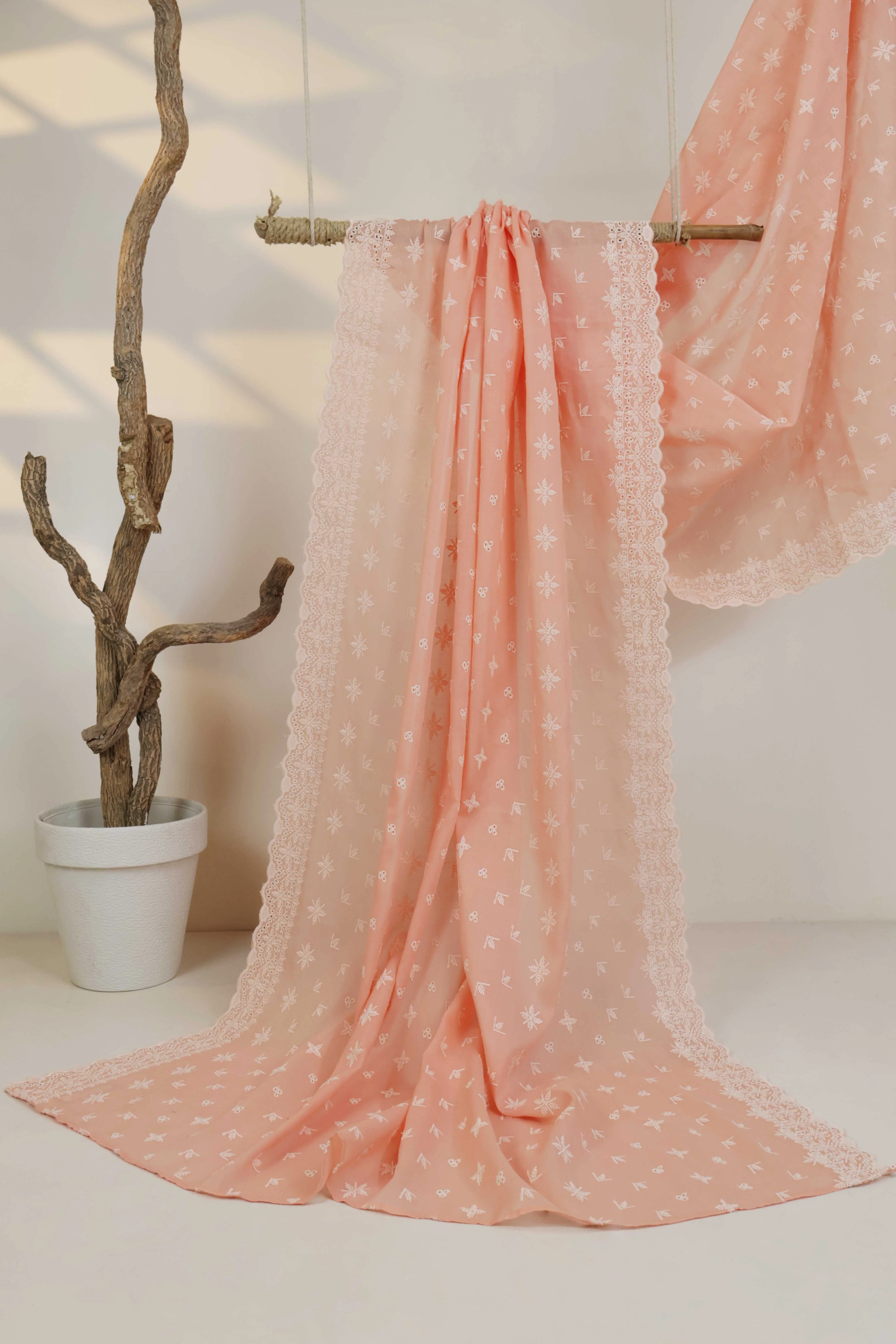 Embroidered Lawn Full Size Shawl 3849C - Image 4
