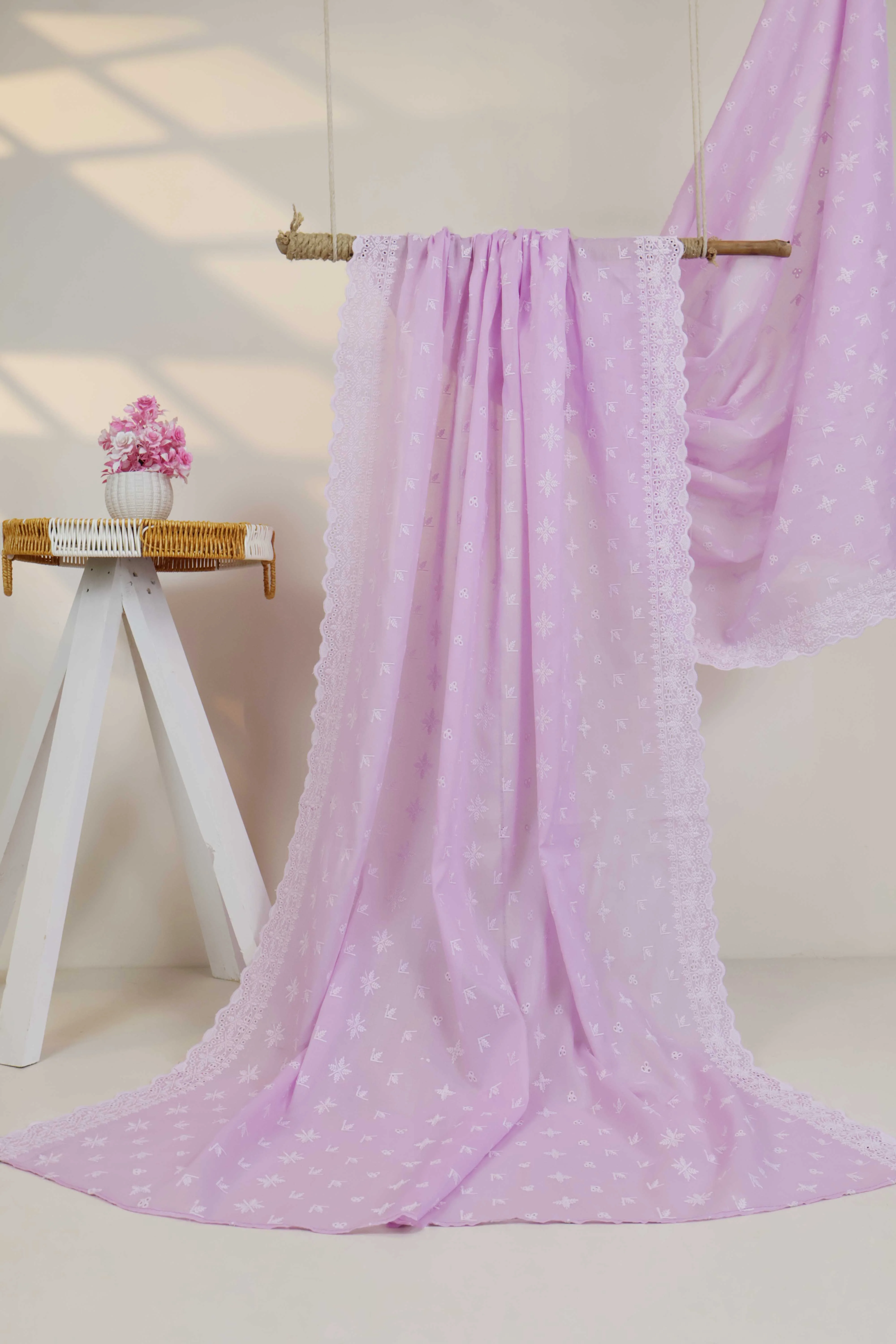Embroidered Lawn Full Size Shawl 3849F - Image 4