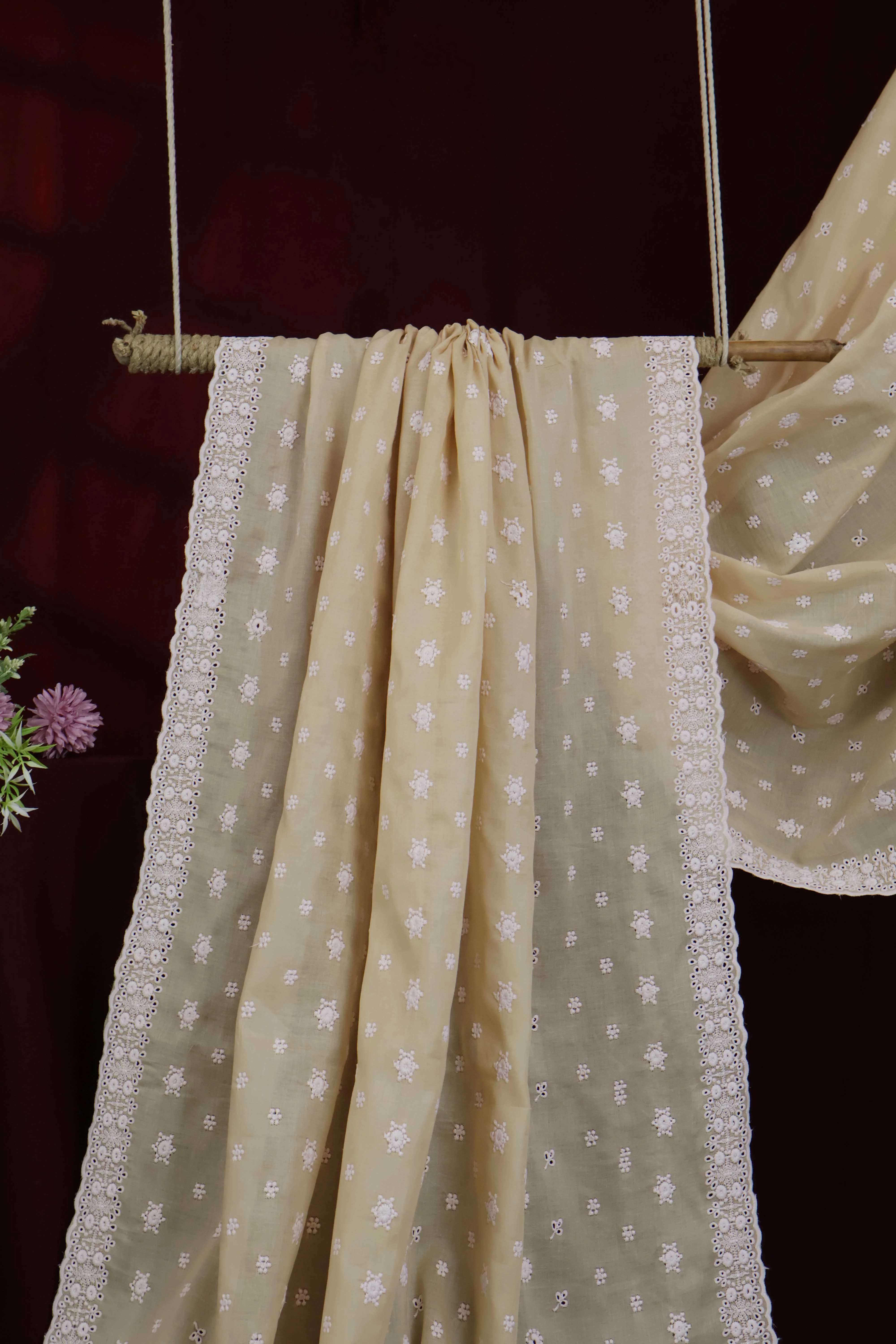 Embroidered Lawn Full Size Shawl 3849K - Image 5