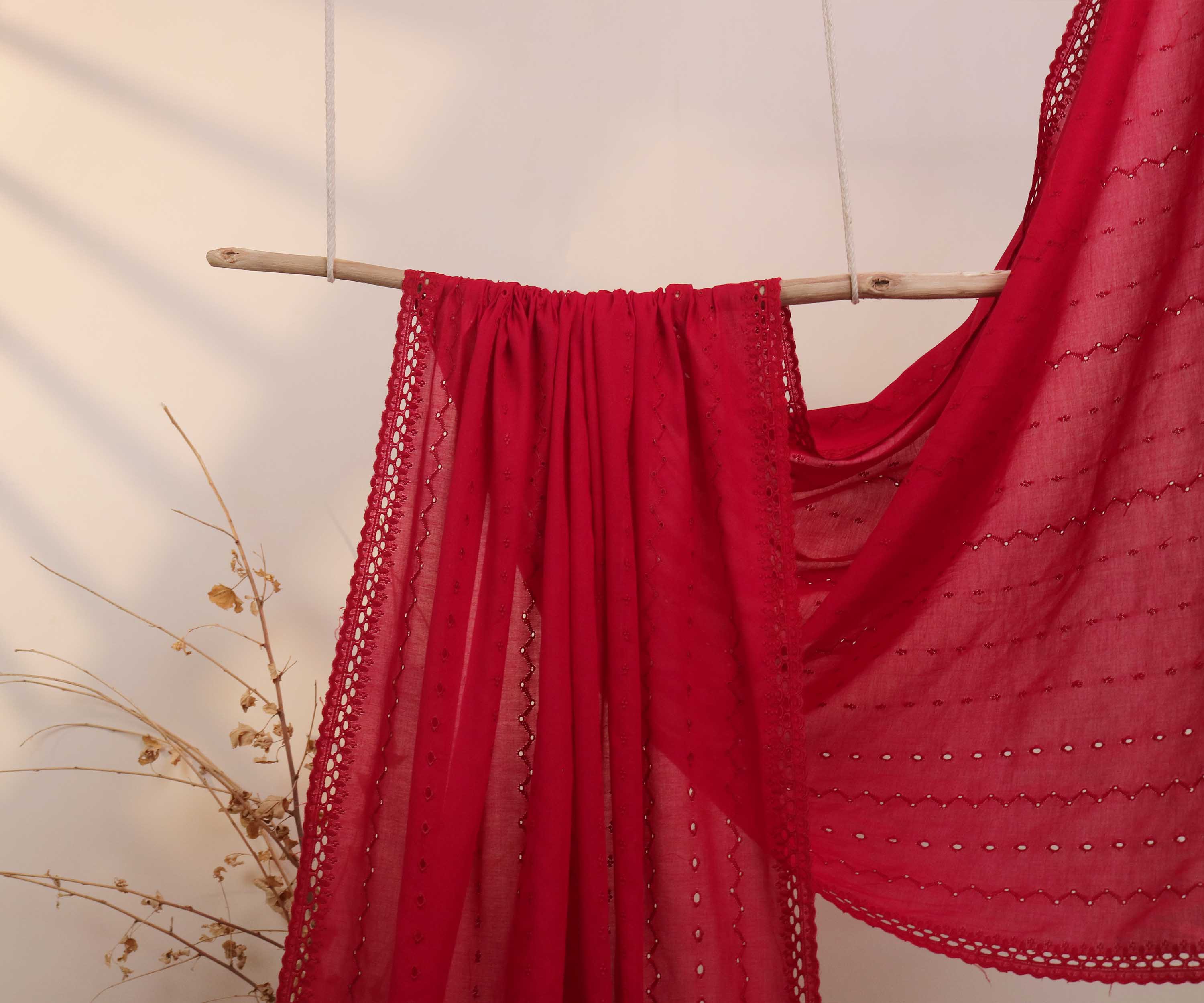 Embroidered Lawn Shawl 2868B - Image 4