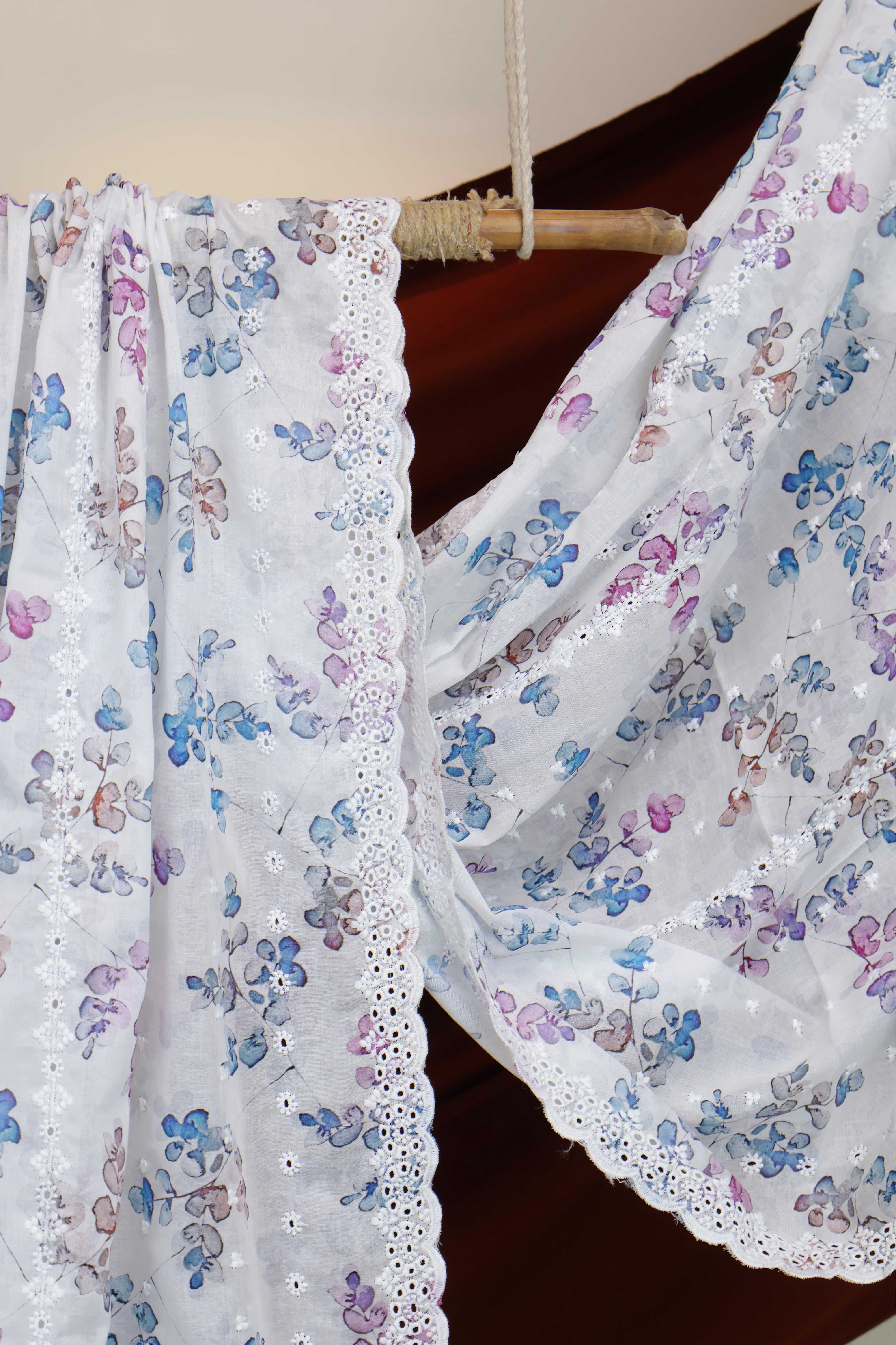 Embroidered Lawn Shawl 3636B - Image 3