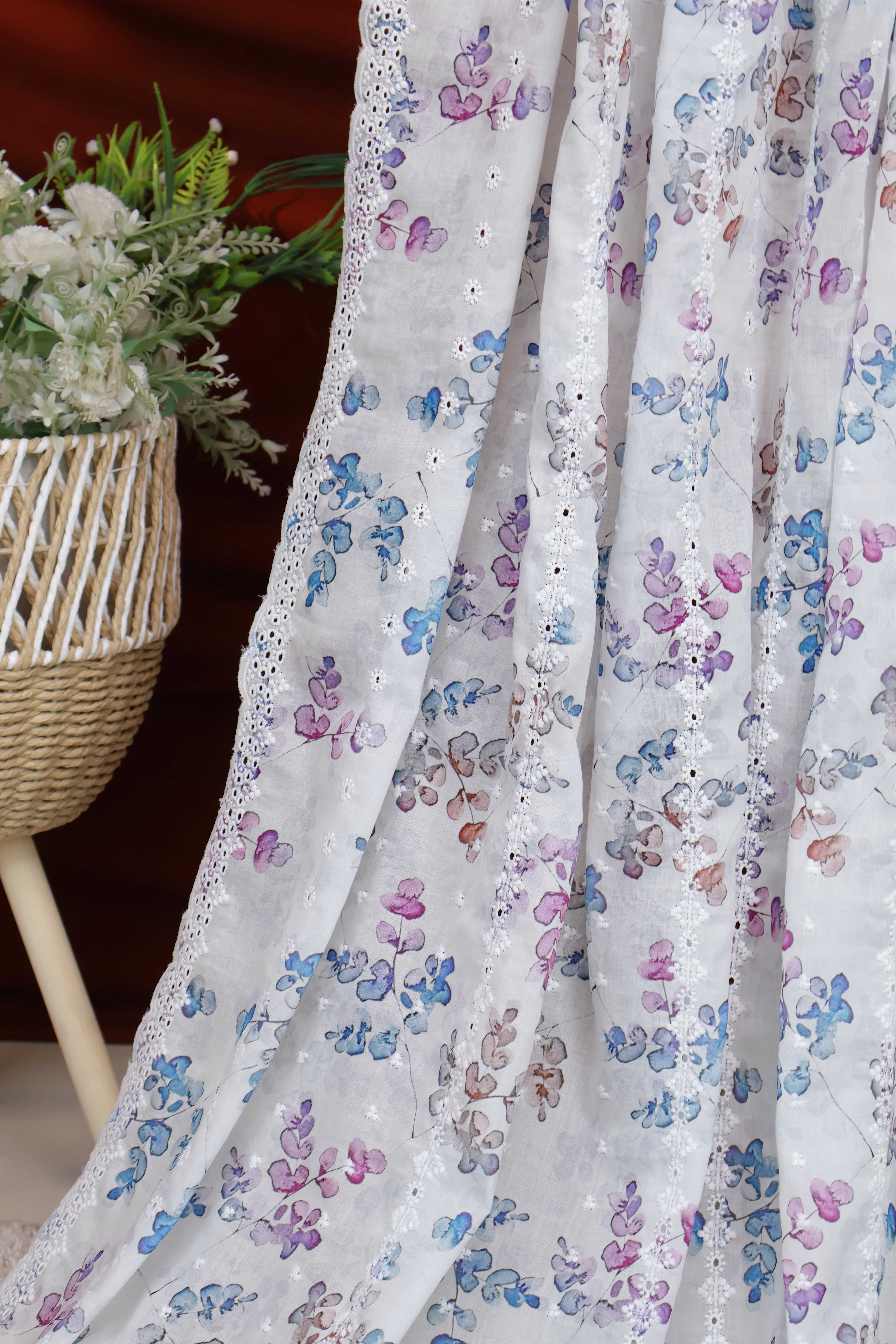 Embroidered Lawn Shawl 3636B - Image 5