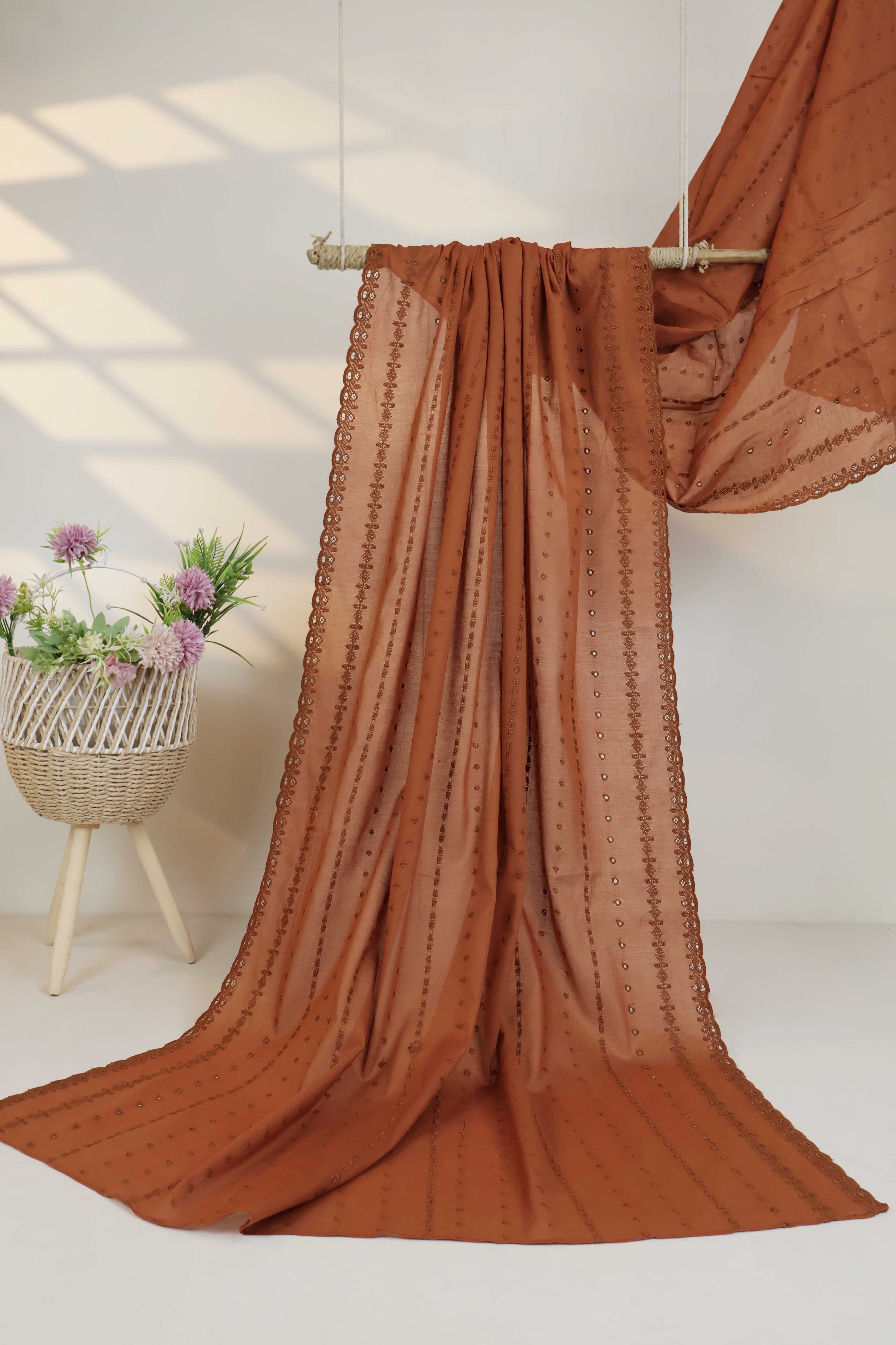 Embroidered Lawn Shawl 3787VV - Image 3