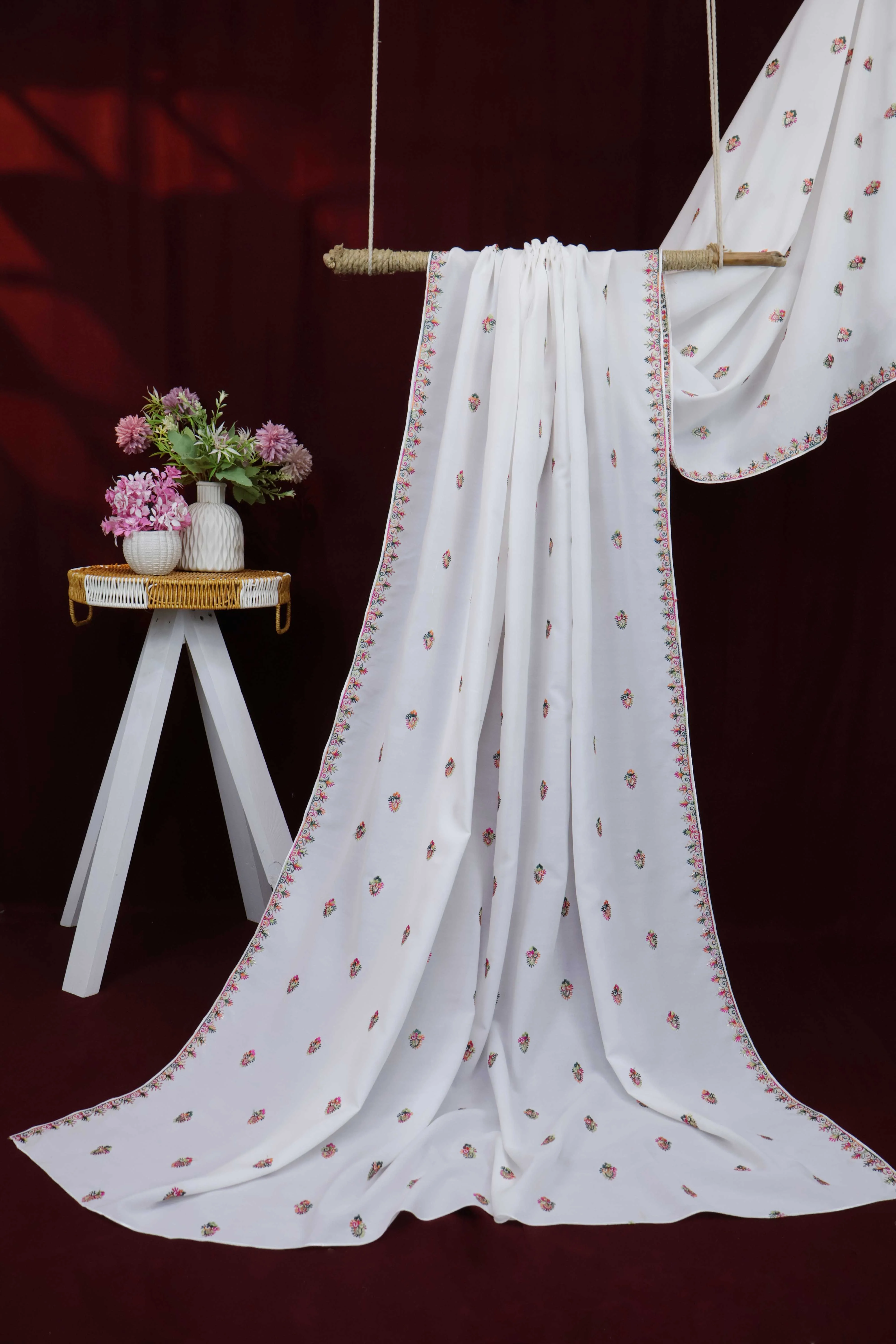 Embroidered Lawn Shawl HLSH111 - Image 2