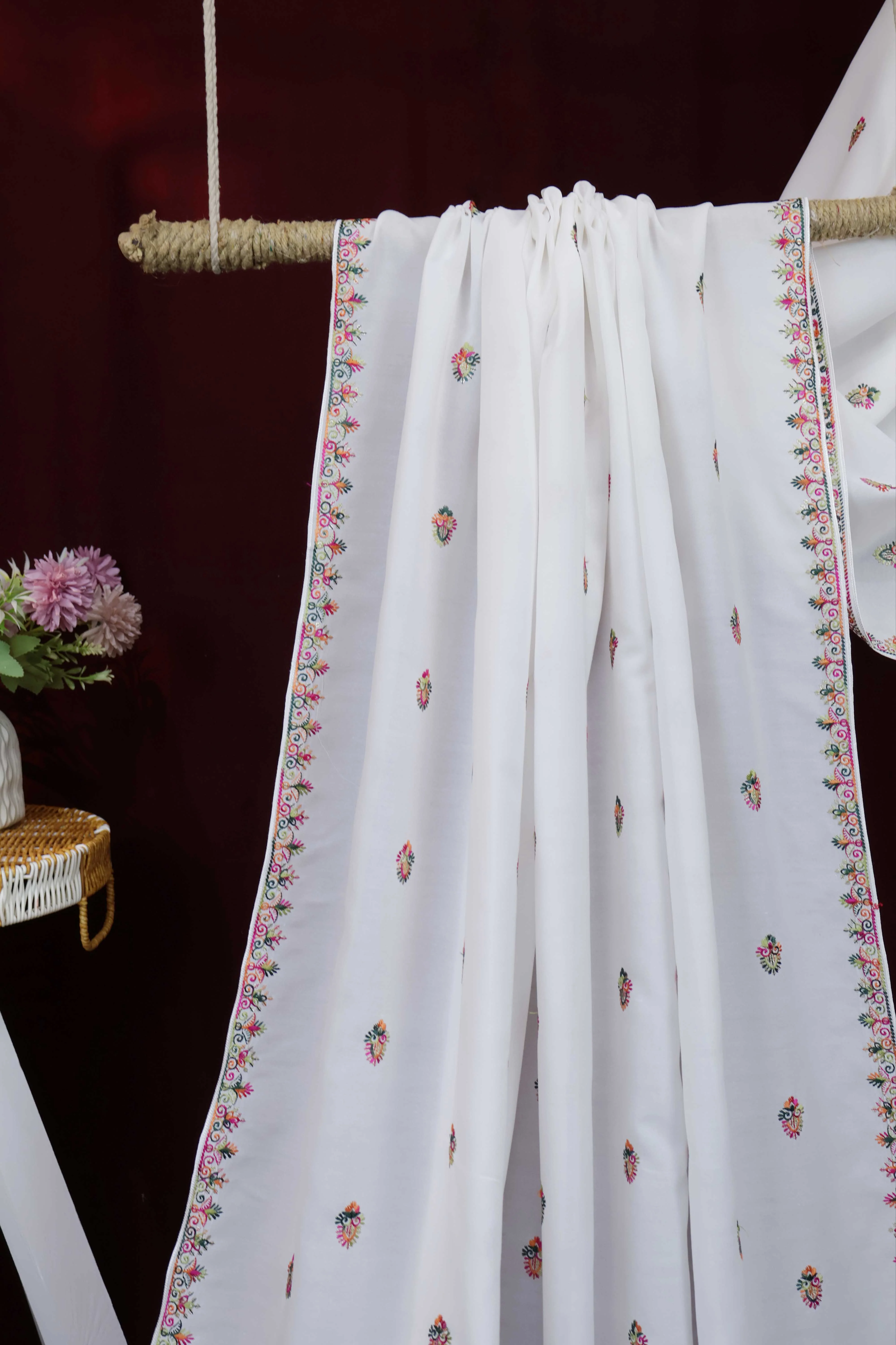 Embroidered Lawn Shawl HLSH111 - Image 3