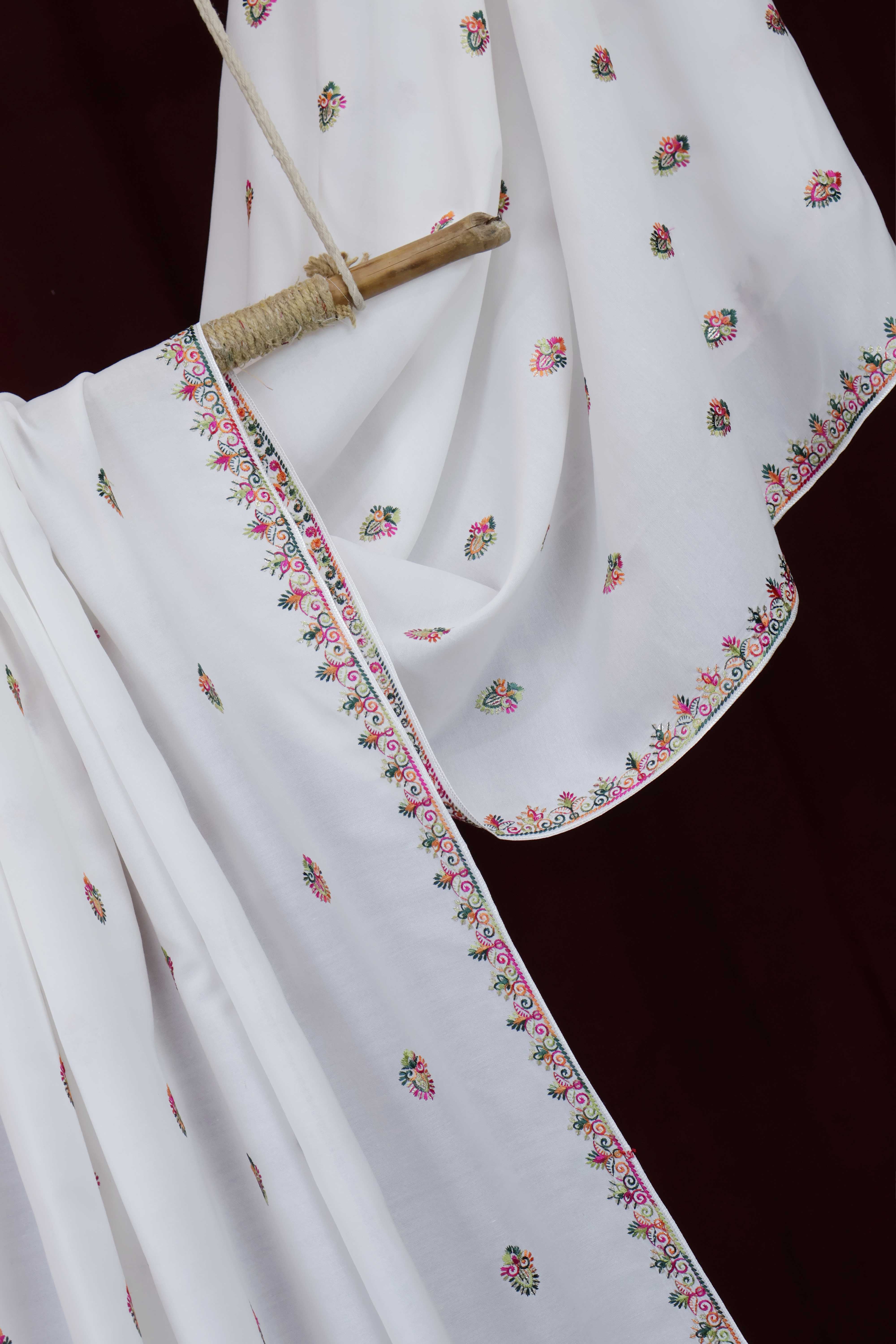 Embroidered Lawn Shawl HLSH111 - Image 5