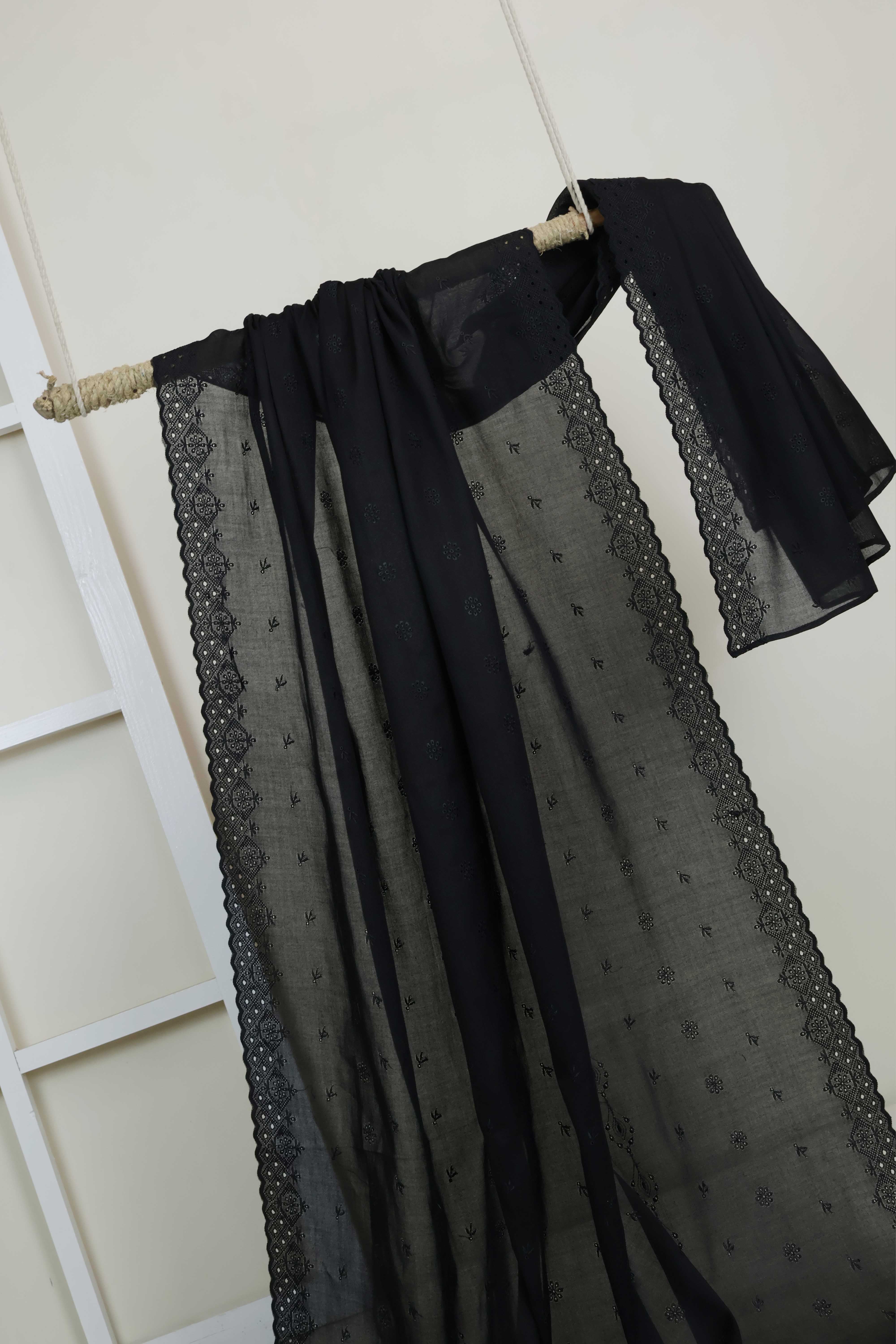 Embroidered Lawn Shawl HLSH124 - Image 3