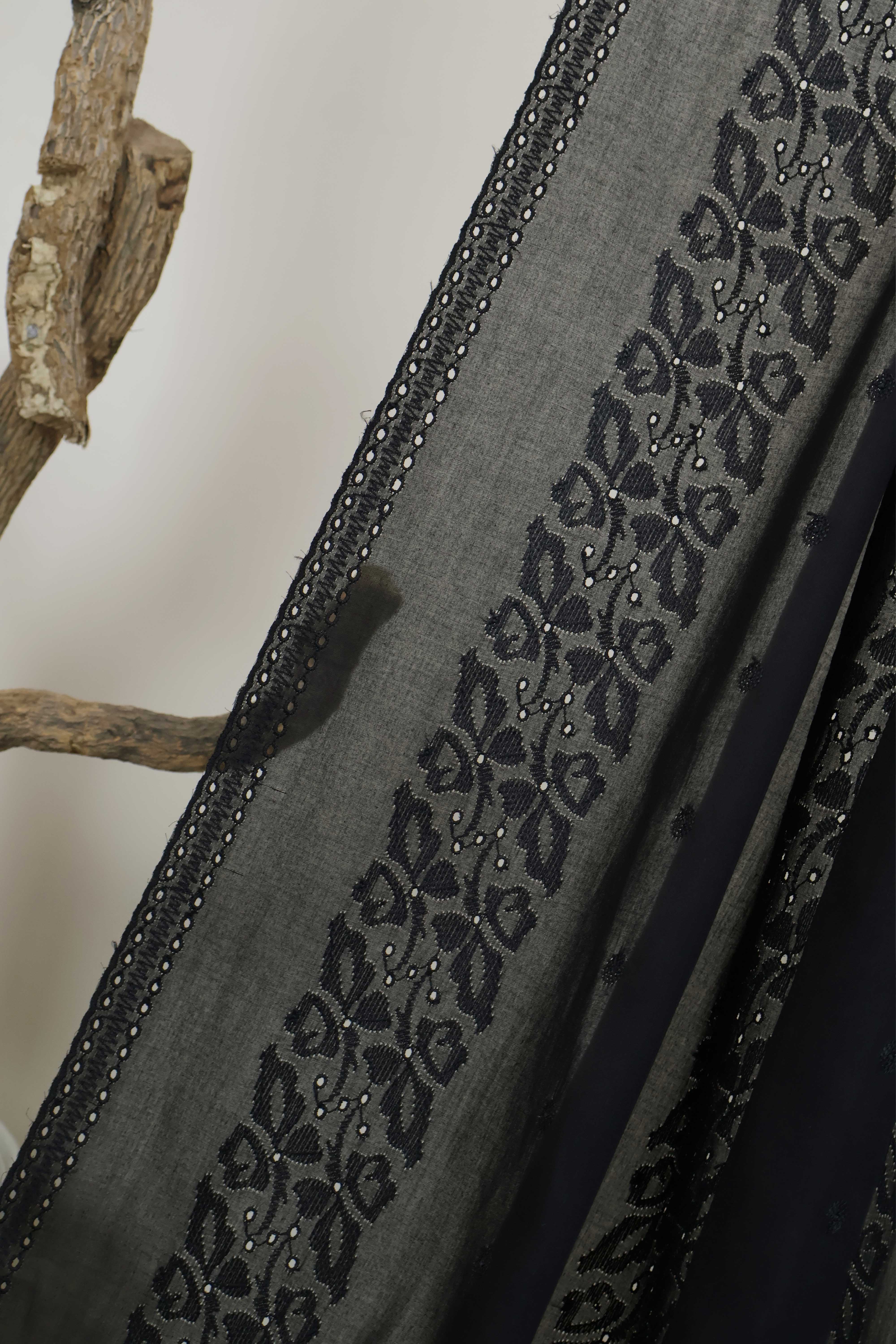 Embroidered Lawn Shawl HLSH184 - Image 5