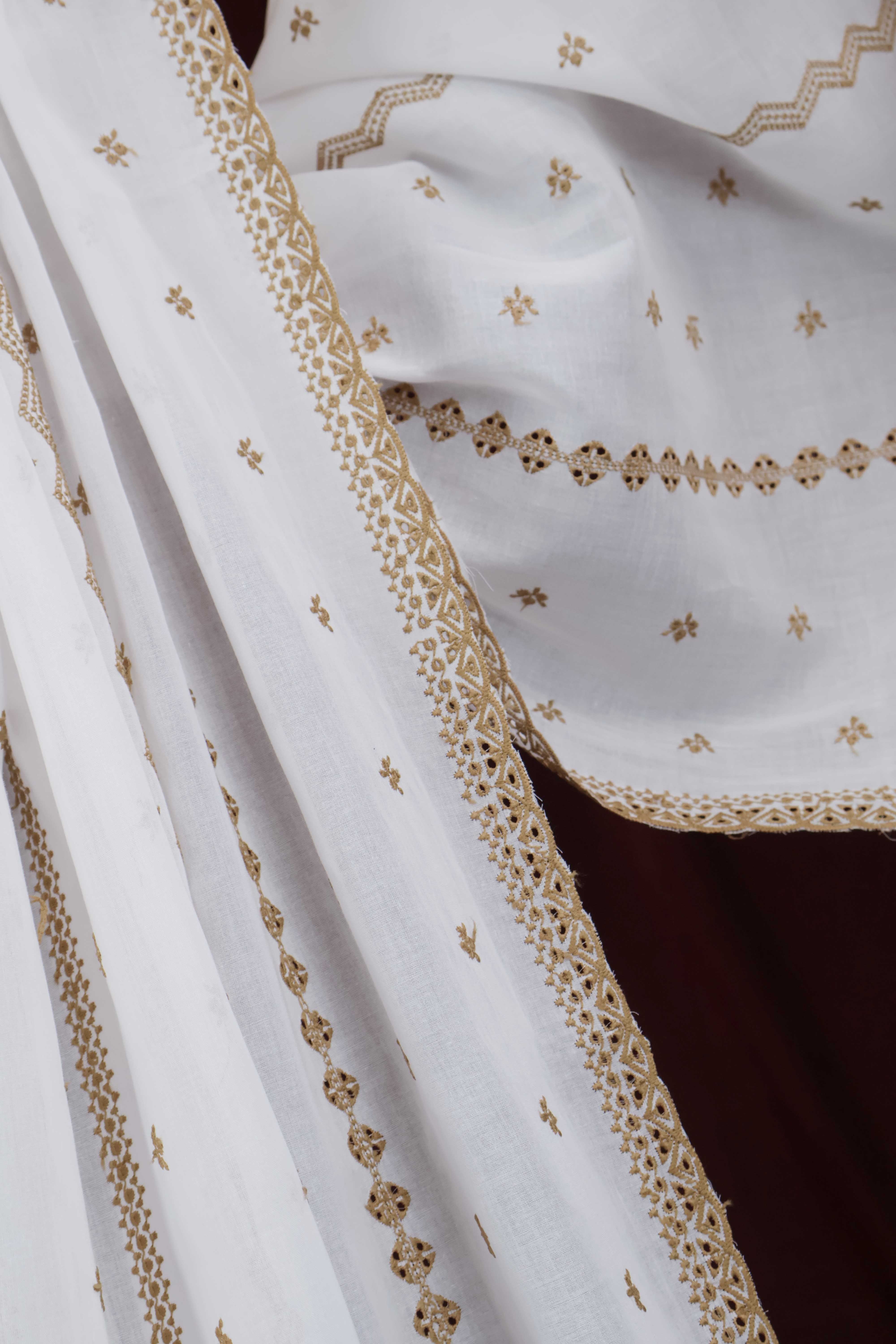 Embroidered Lawn Shawl HLSH196 - Image 4