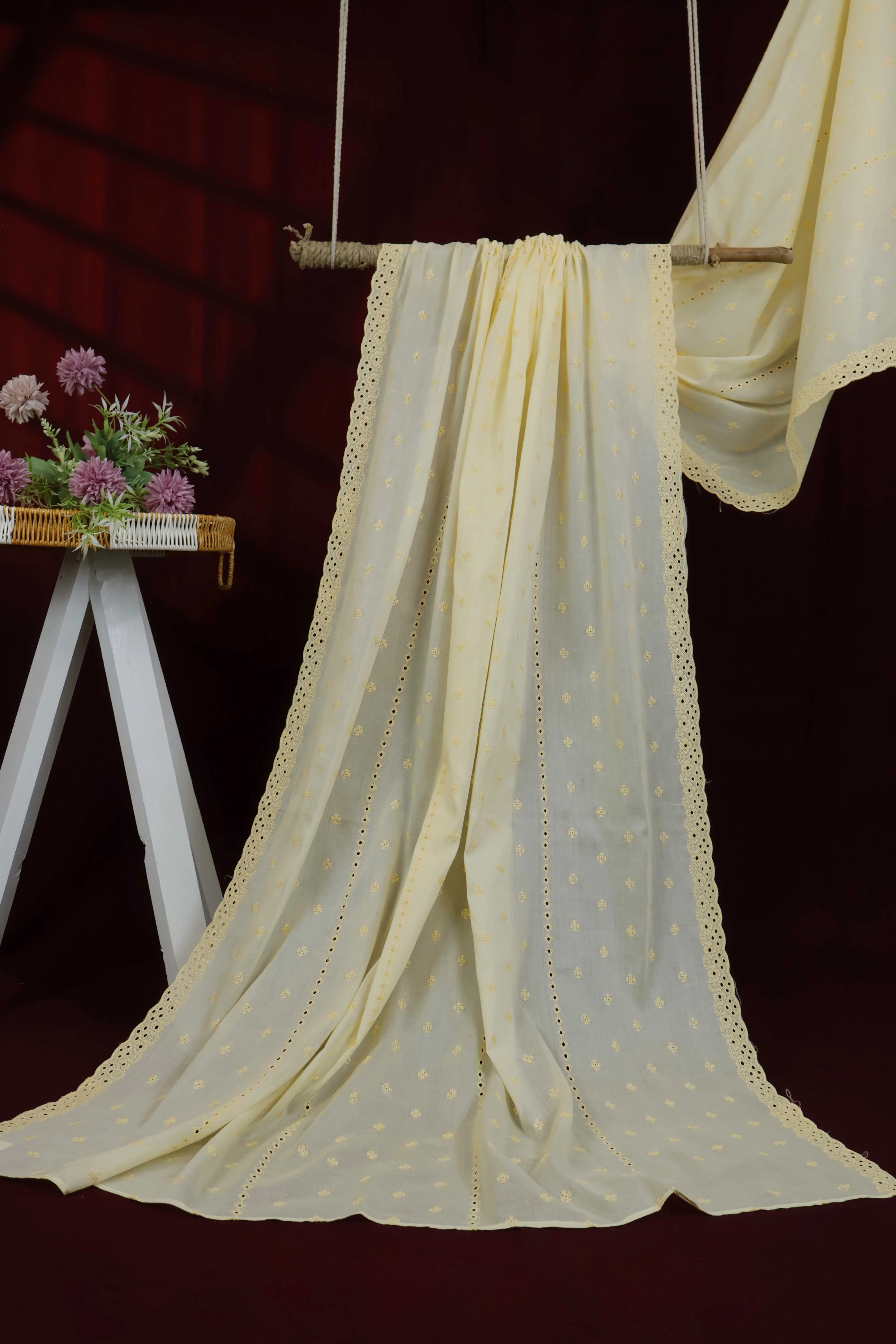 Embroidered Lawn Shawl HLSH217 - Image 3