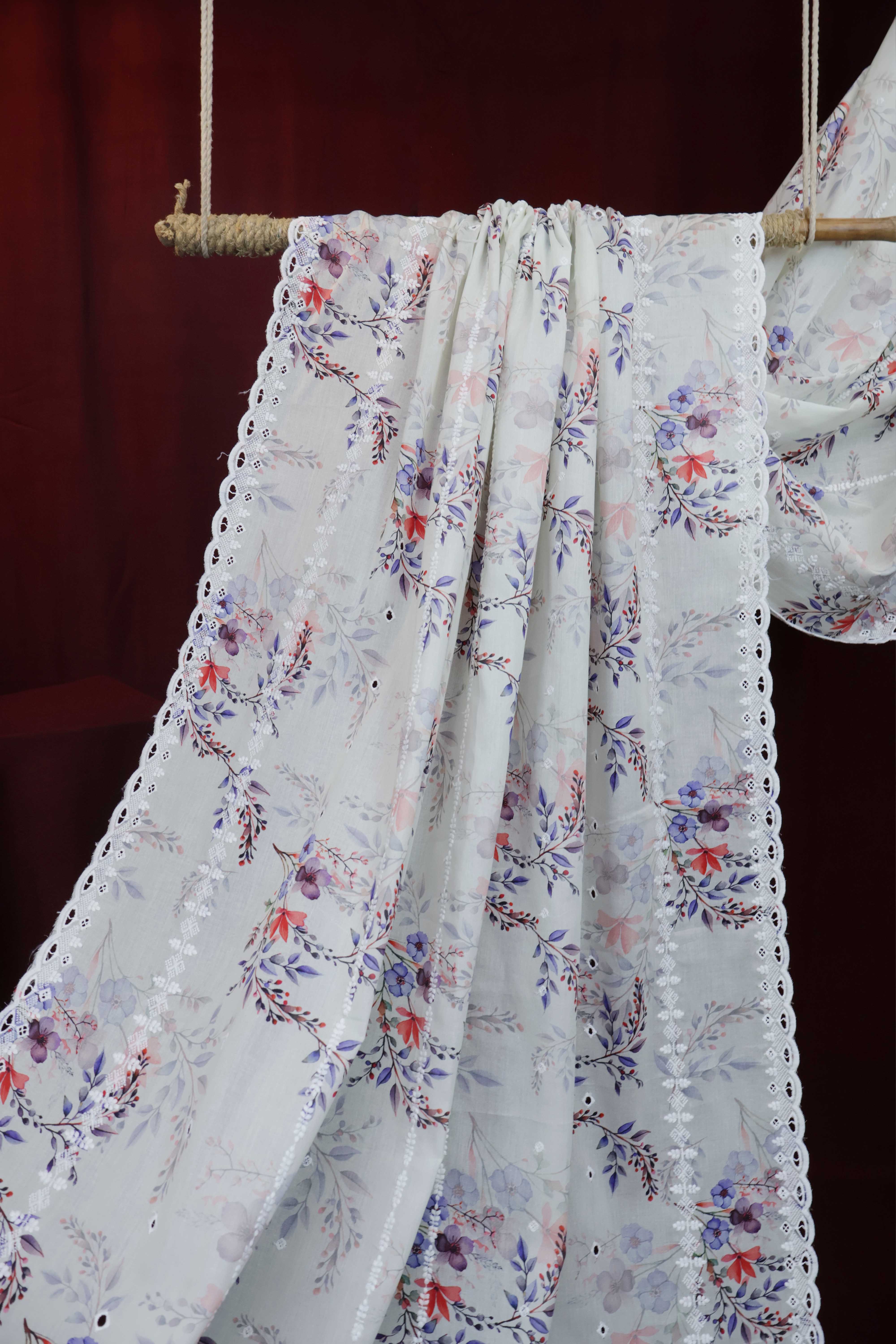 Embroidered Lawn Shawl LSST05 - Image 7