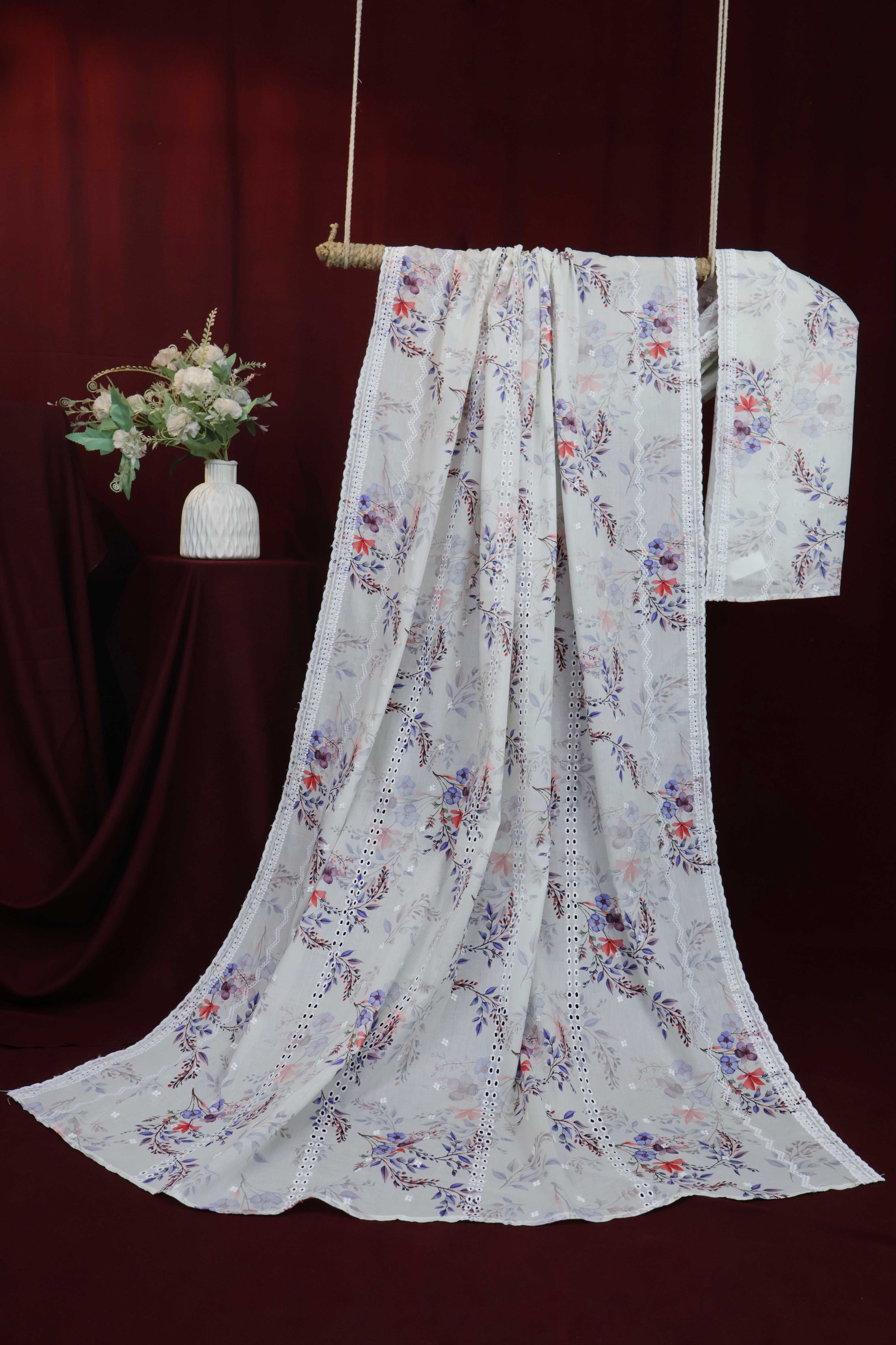 Embroidered Lawn Shawl LSST06 - Image 3