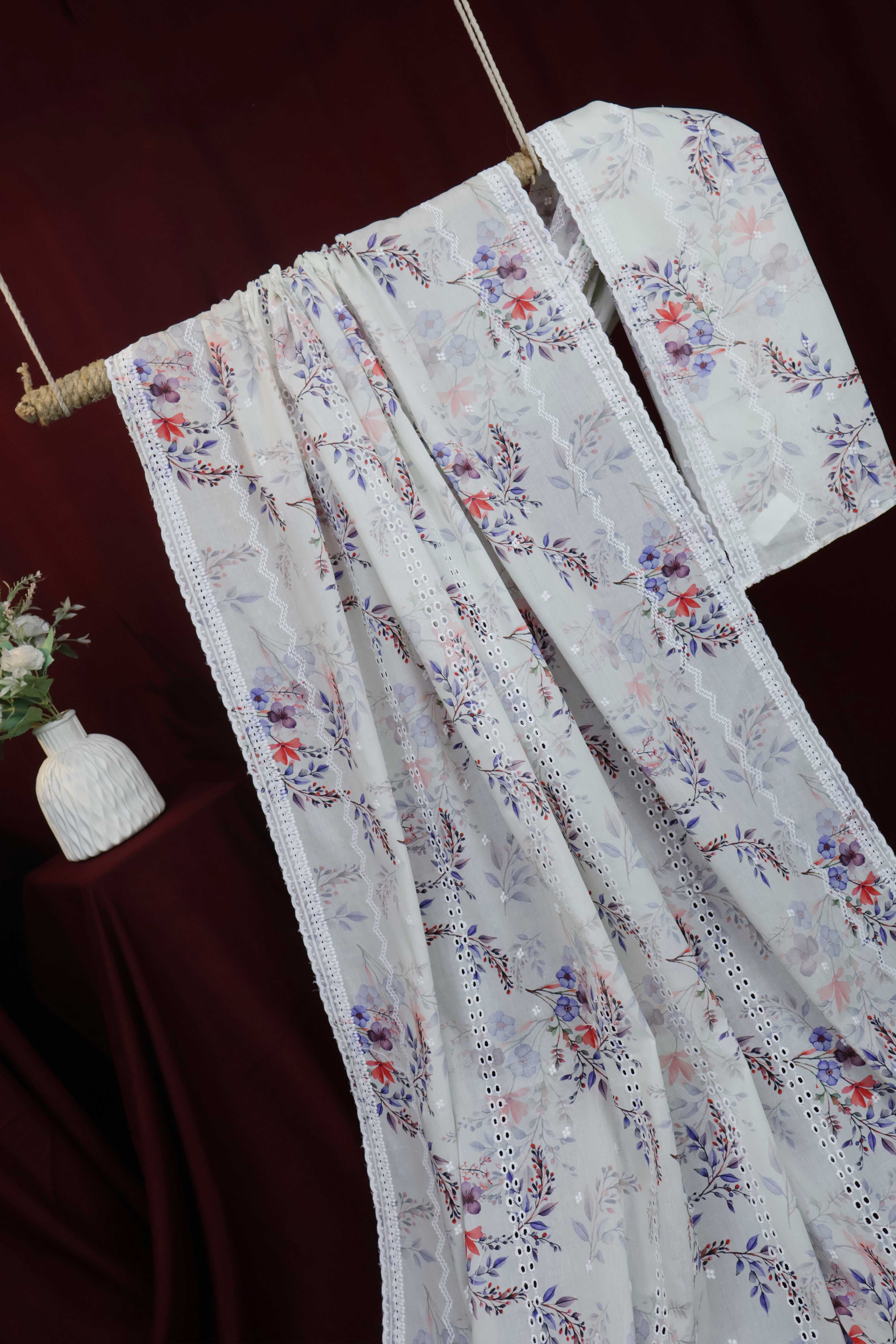Embroidered Lawn Shawl LSST06 - Image 4