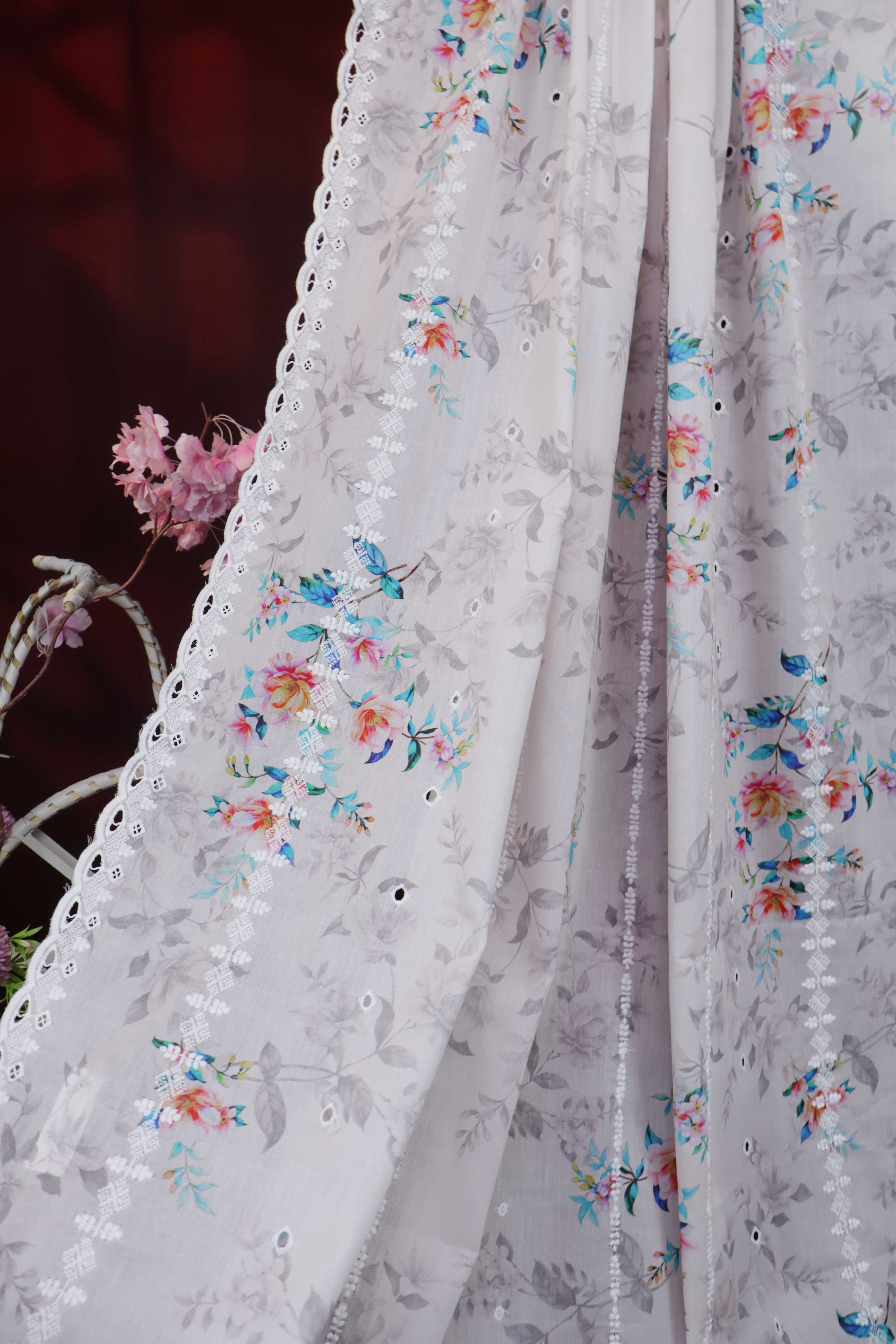 Embroidered Lawn Shawl LSST12 - Image 3