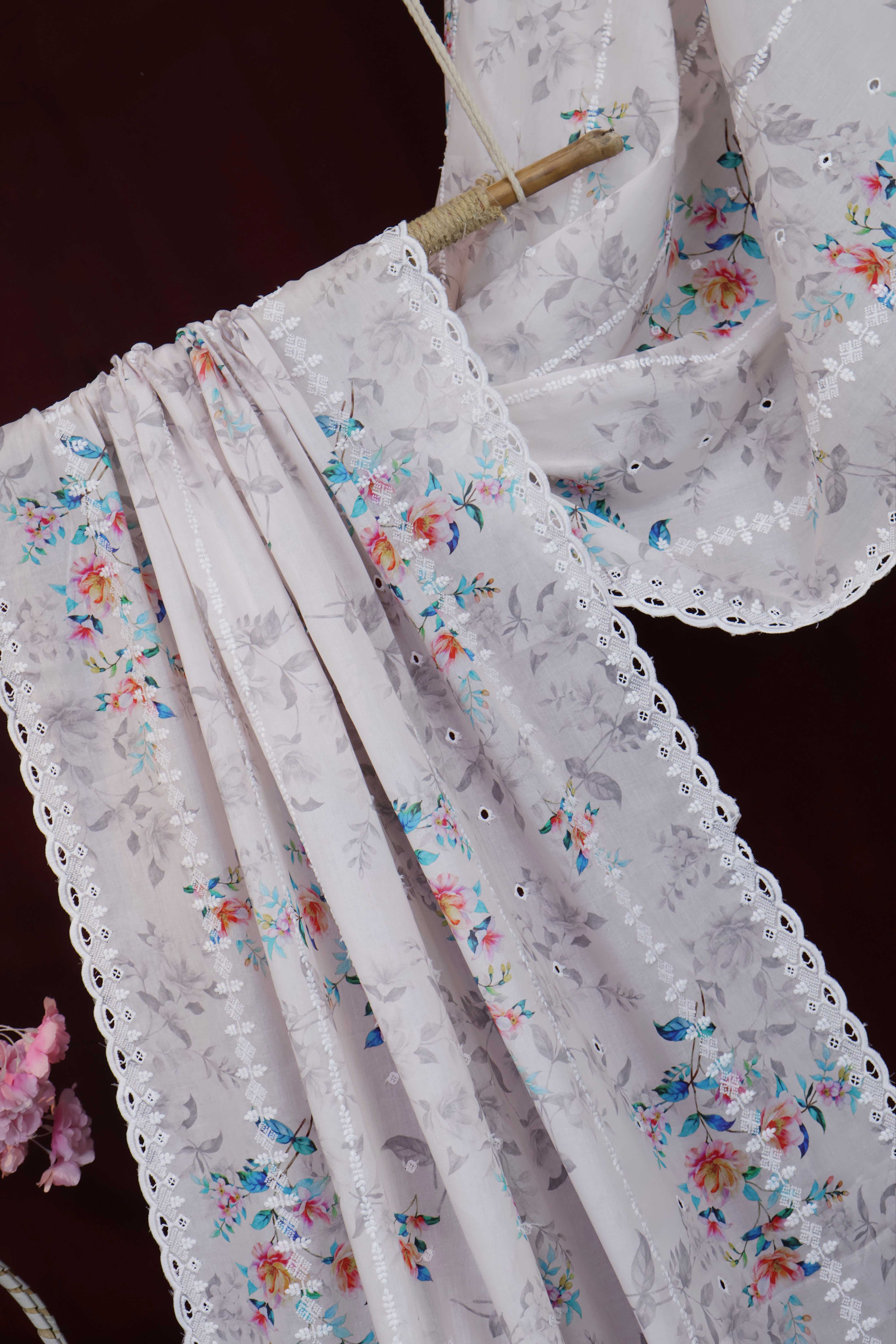 Embroidered Lawn Shawl LSST12 - Image 4