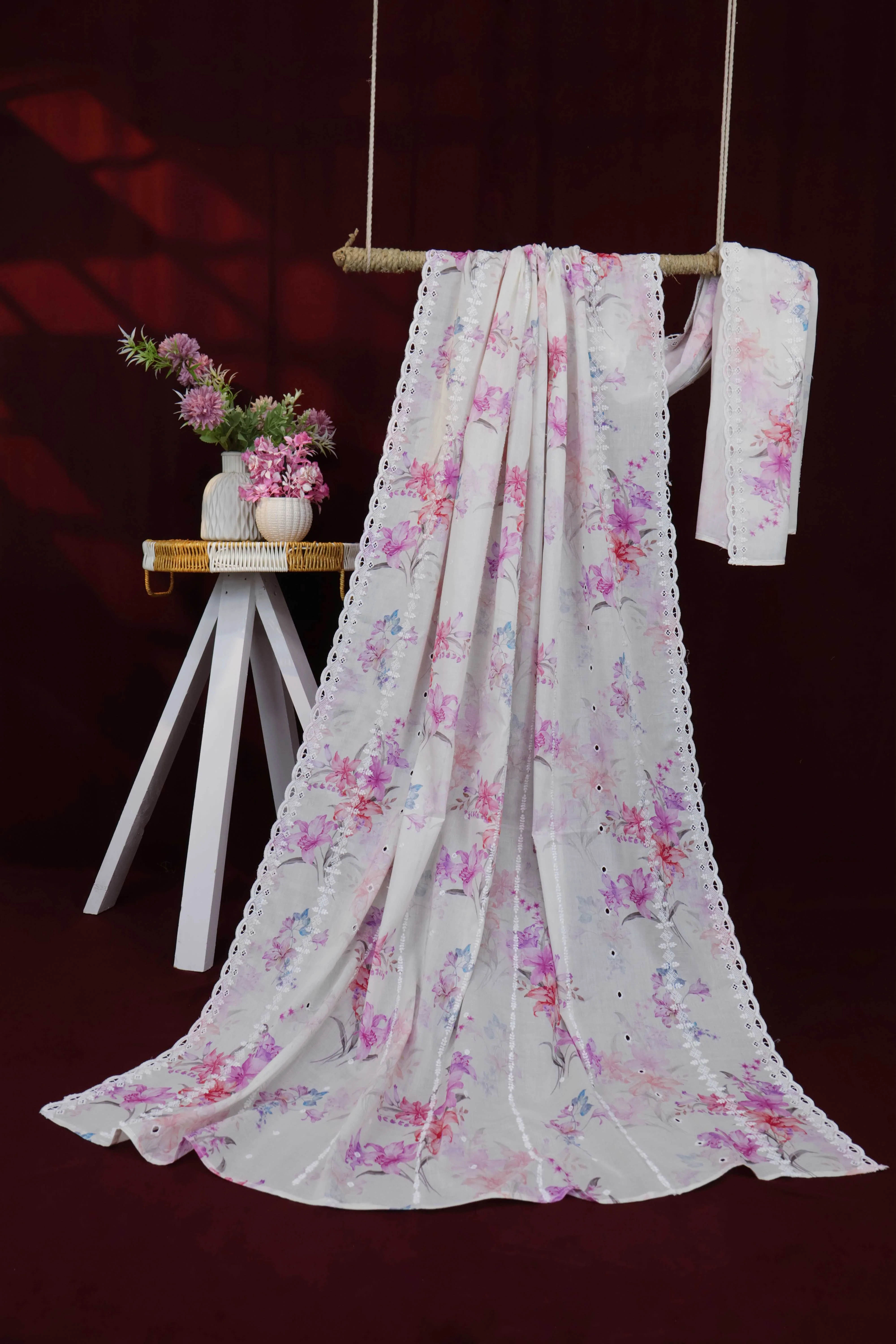 Embroidered Lawn Shawl LSST19 - Image 2
