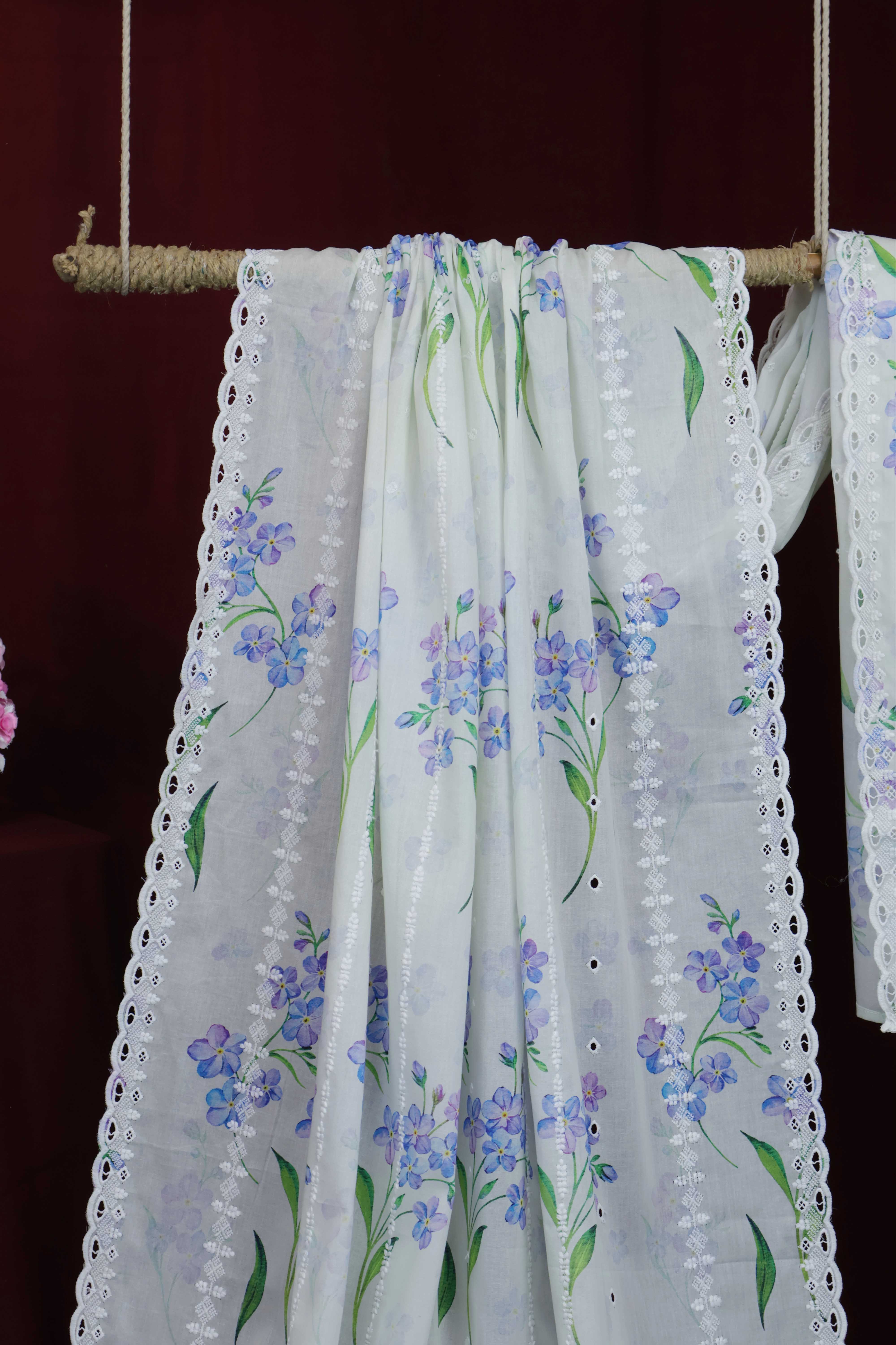 Embroidered Lawn Shawl LSST35 - Image 4