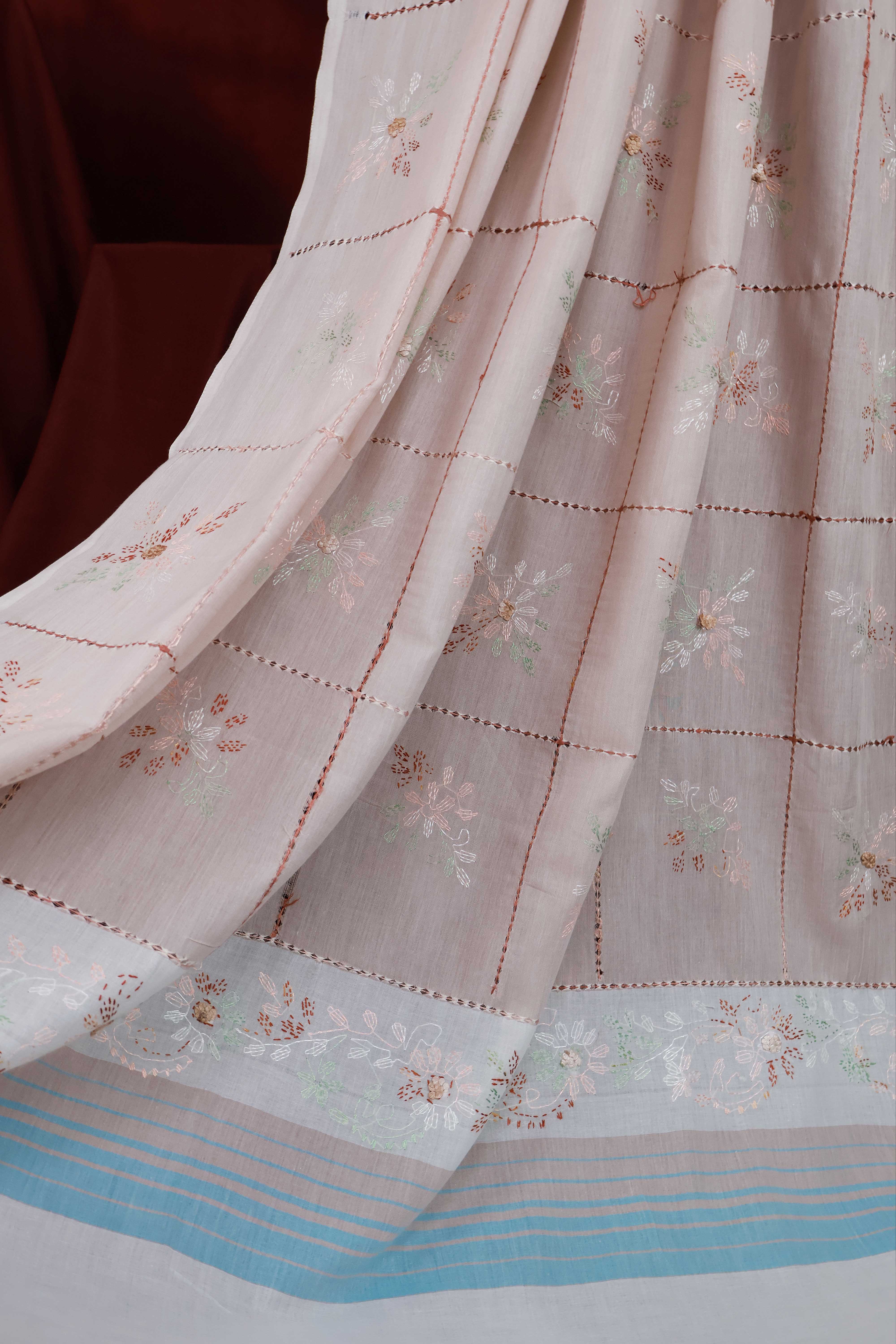 Handmade Embroidered Lawn Shawl HLSH04 - Image 2