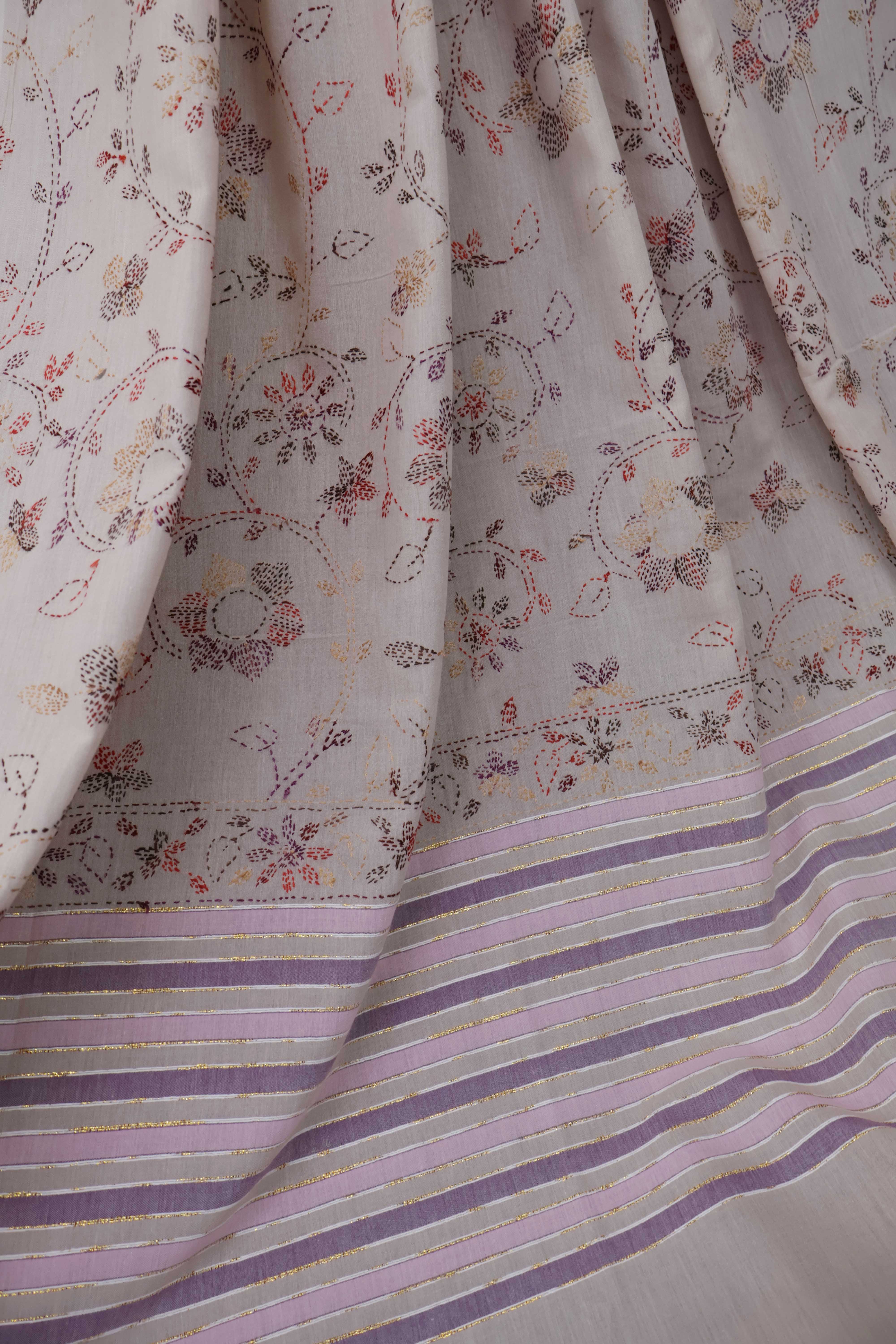 Handmade Embroidered Lawn Shawl HLSH116 - Image 5