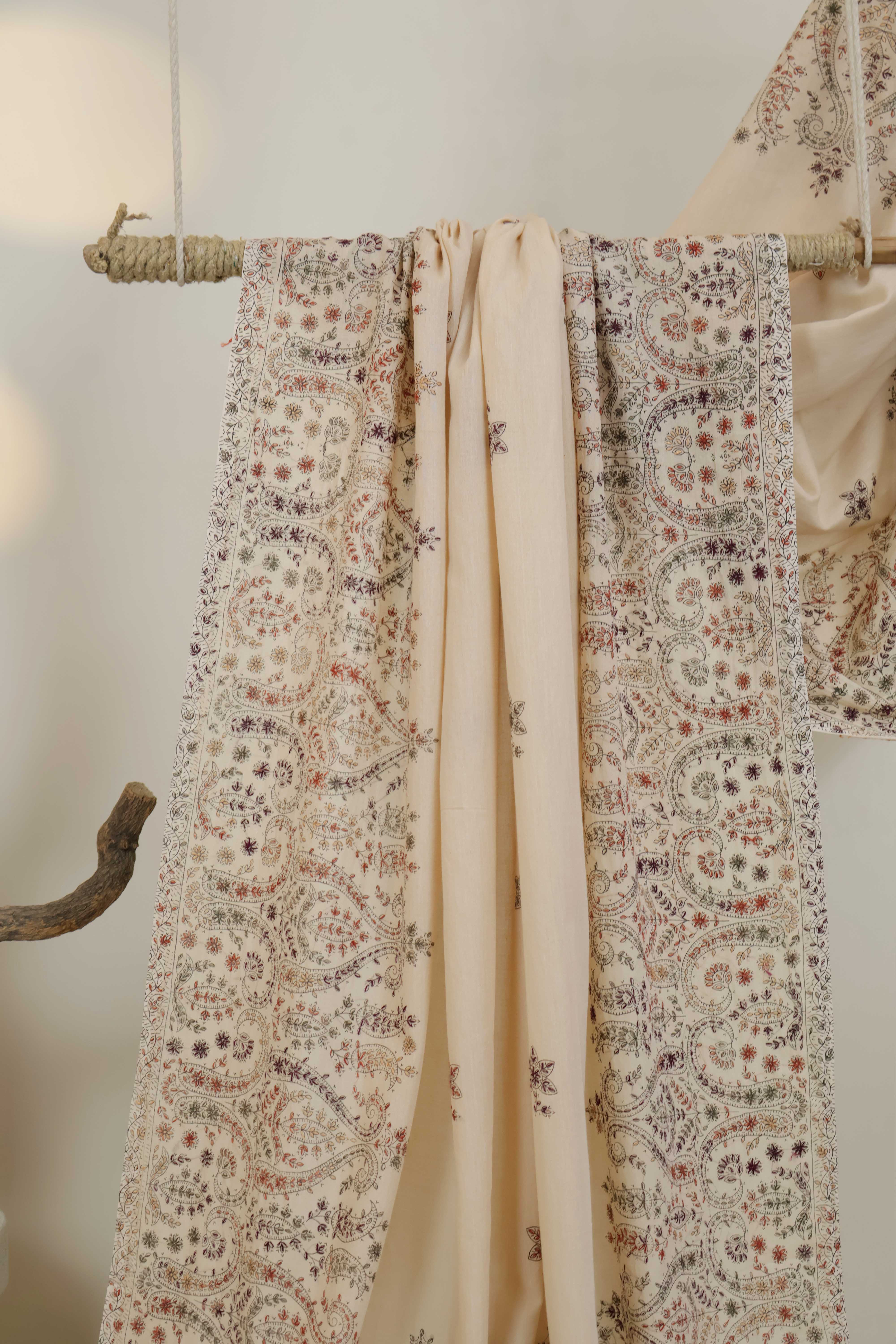 Handmade Embroidered Lawn Shawl HLSH88 - Image 3