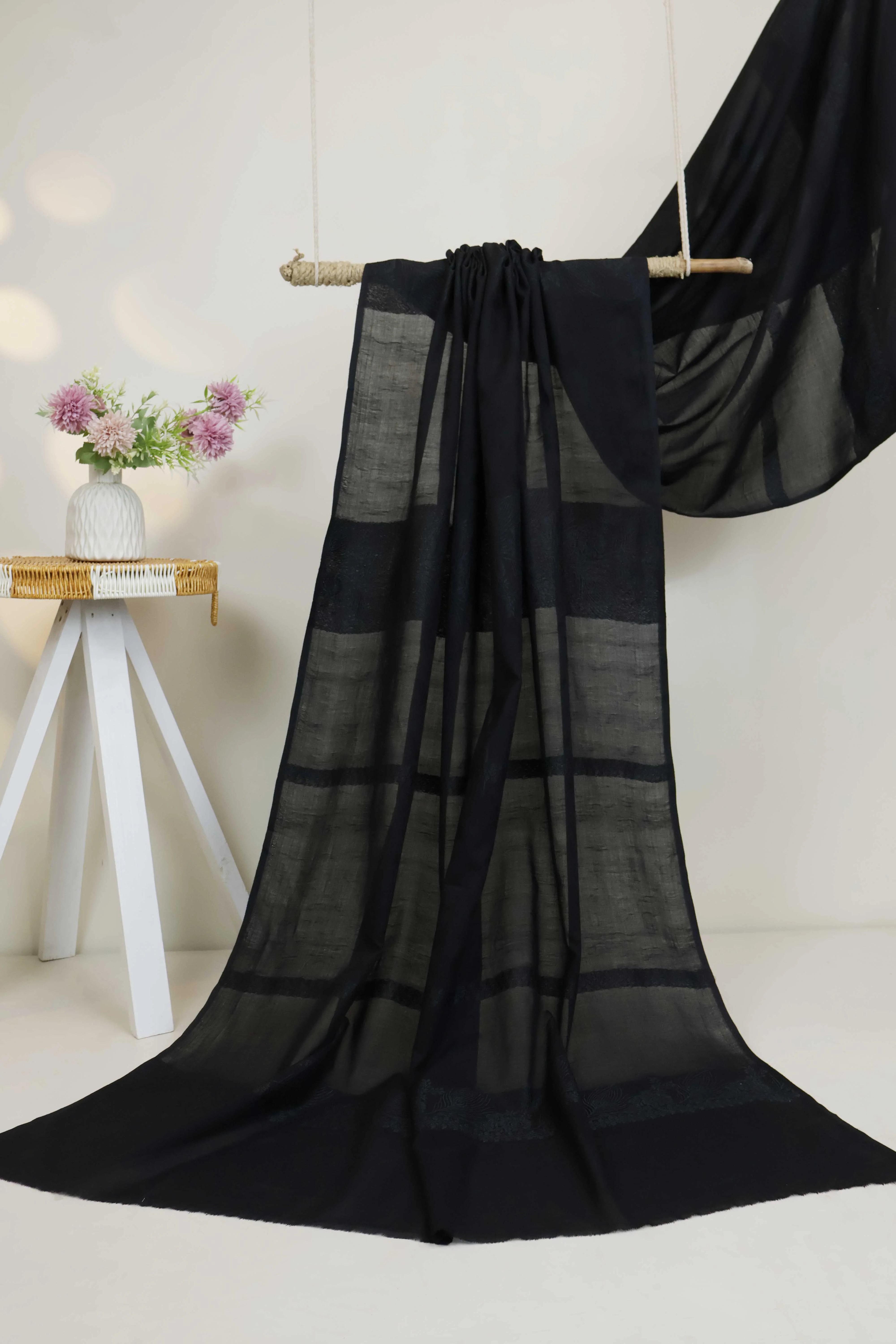 Self Jacquard Lawn Shawl HLSH128