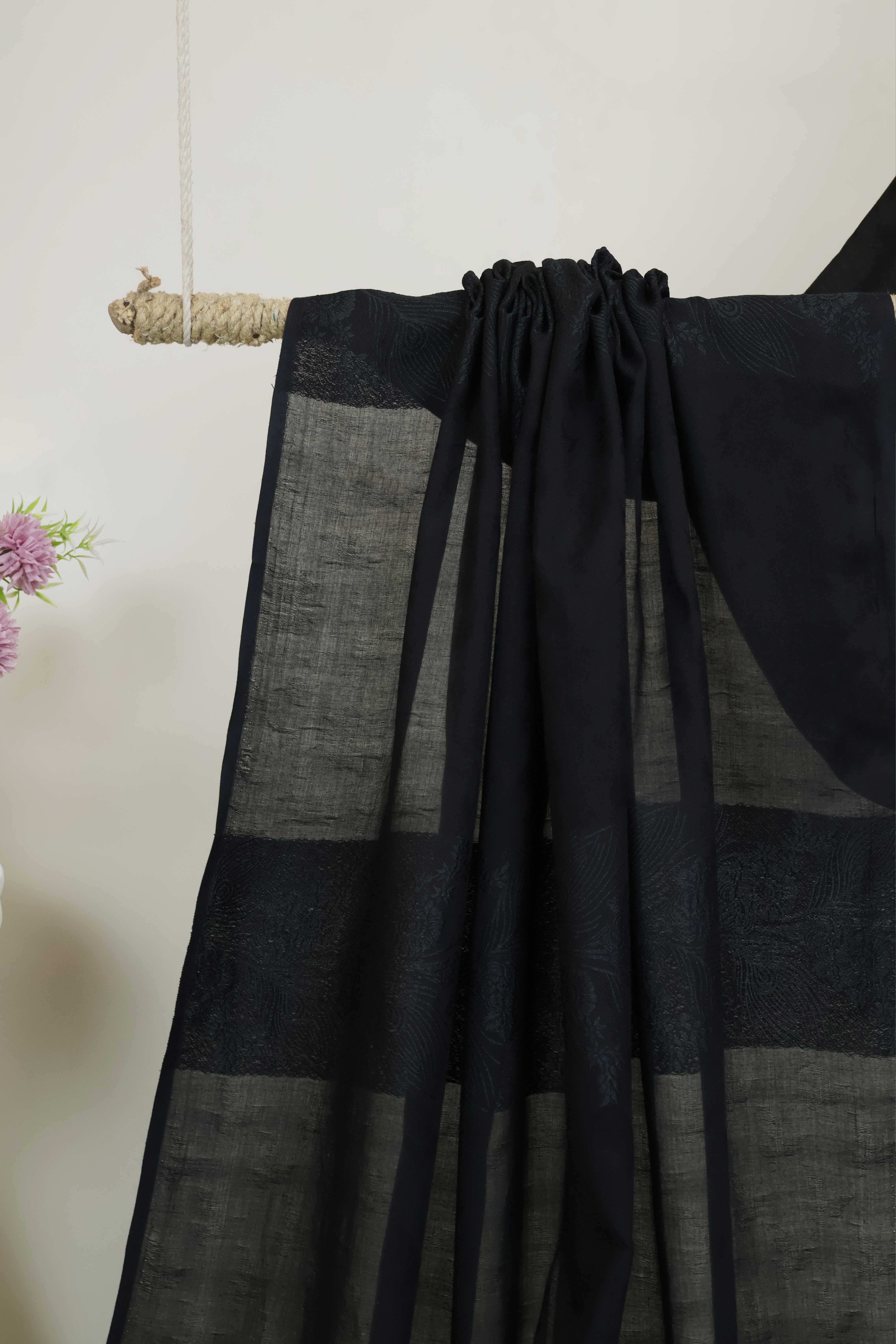 Self Jacquard Lawn Shawl HLSH128 - Image 3