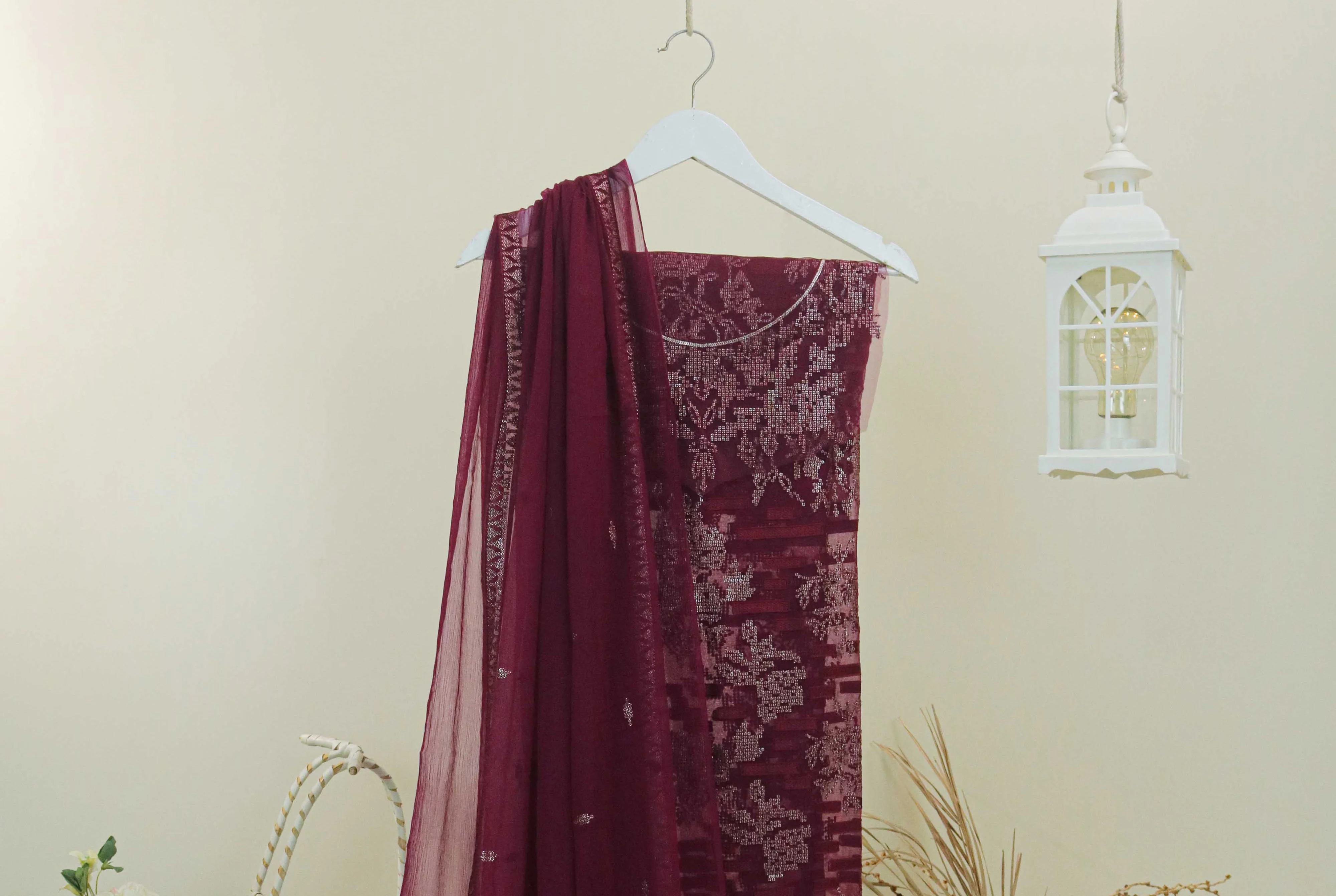 Luxury Chiffon Embroidered suit LUCH10 - Image 3