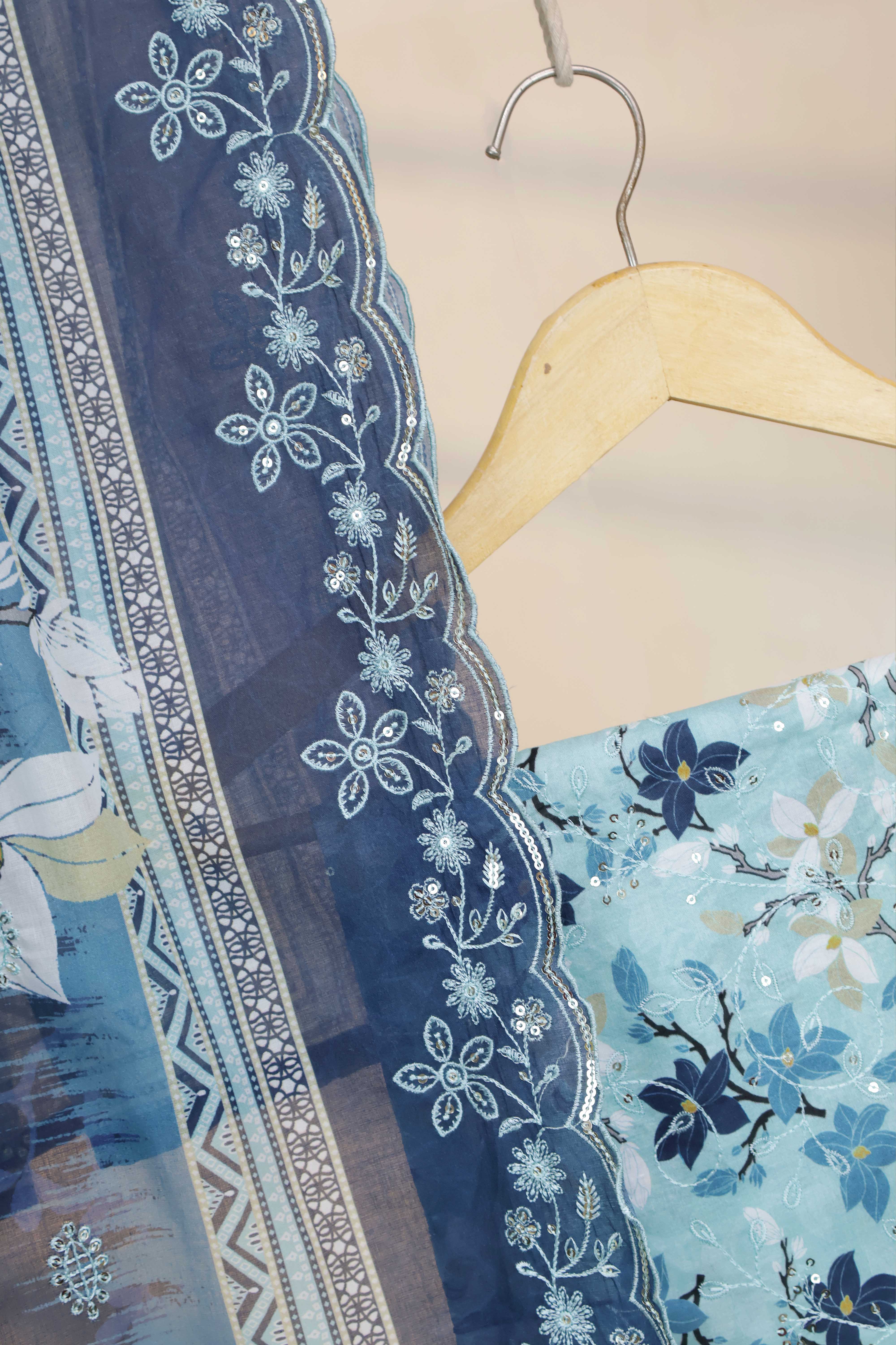 Luxury Lawn Embroidered Suit ELBS11 - Image 3