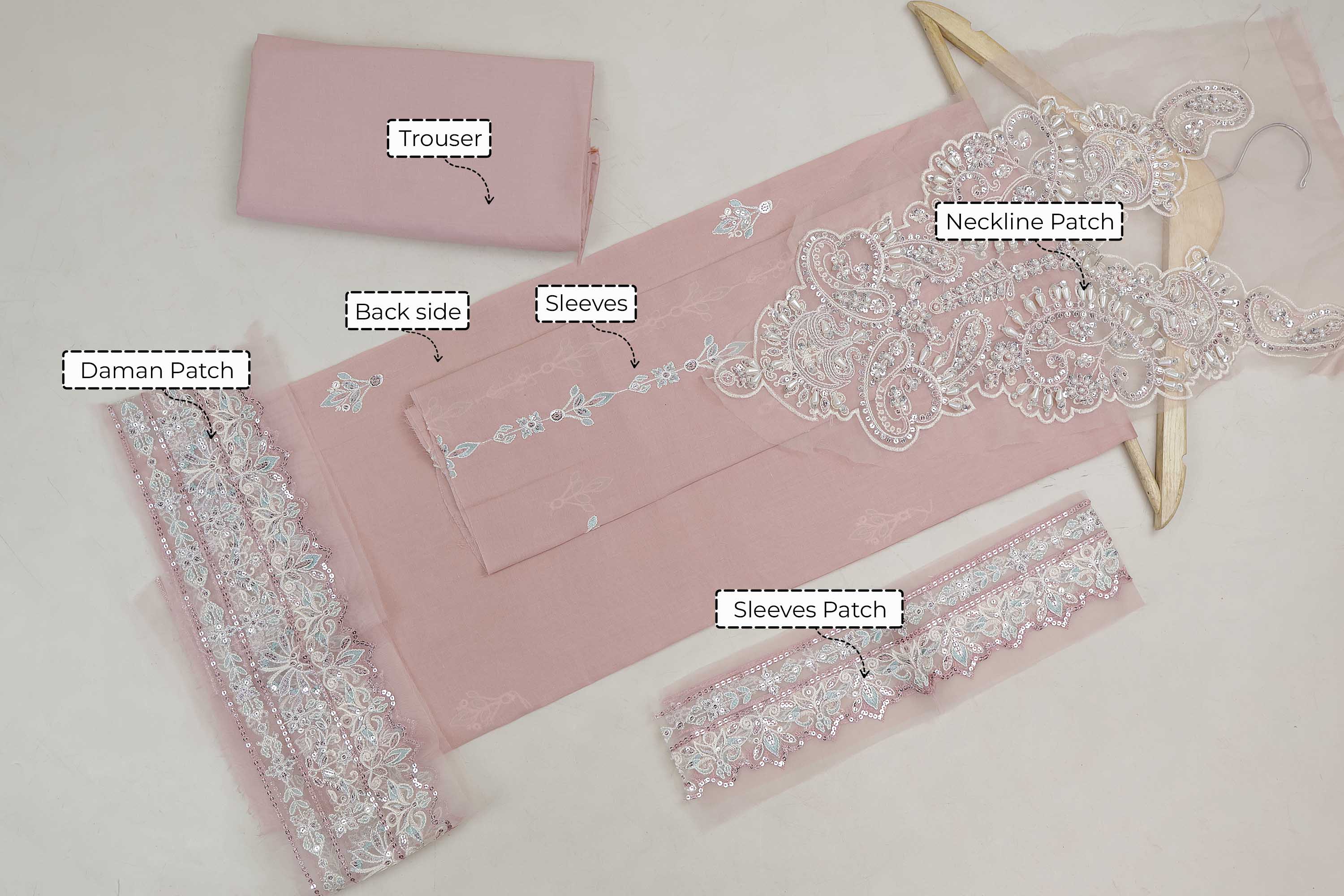 Luxury Lawn Embroidered Suit ELHA03 - Image 7