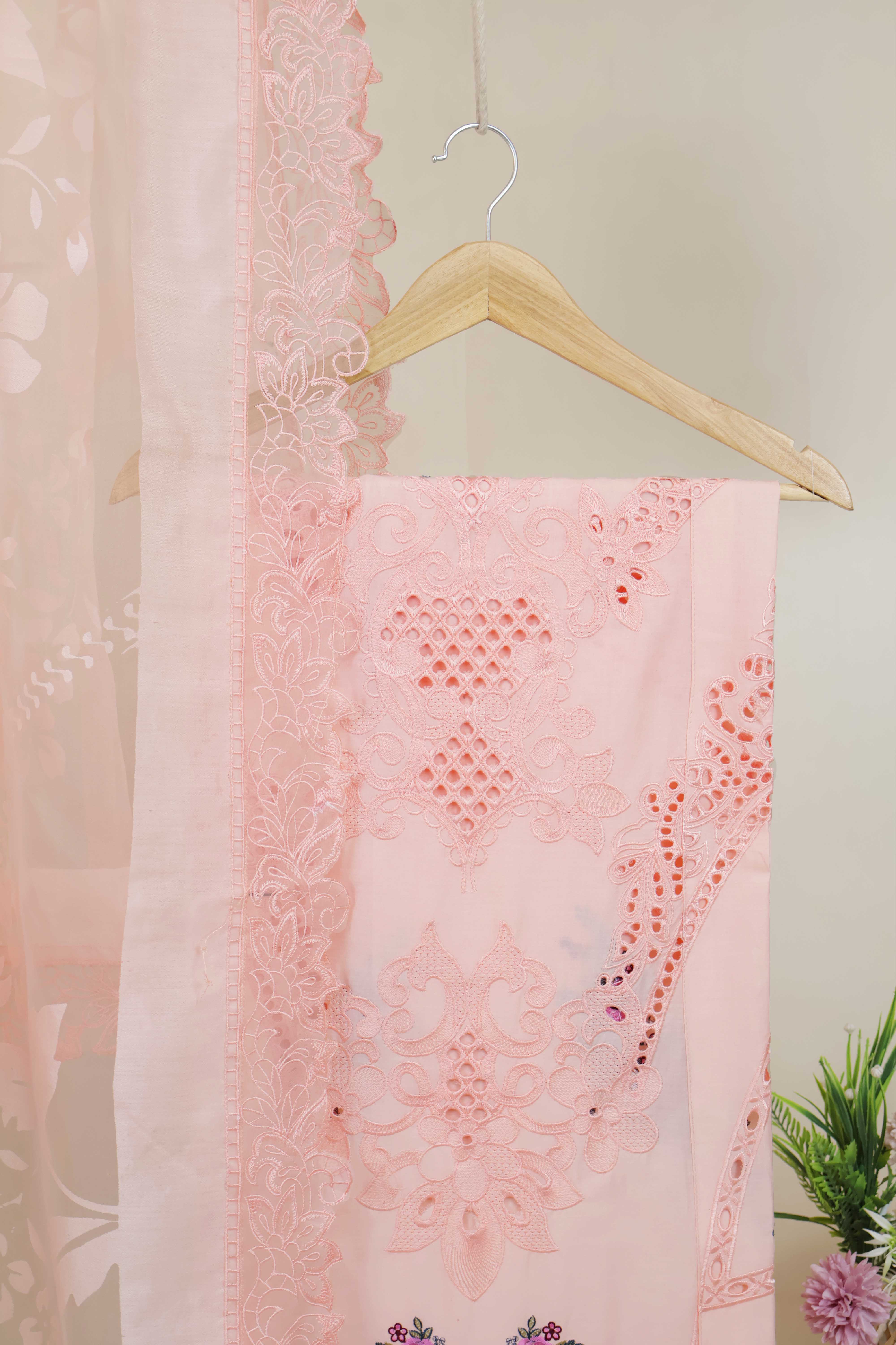 Luxury Lawn Embroidered suit ELHA49 - Image 3