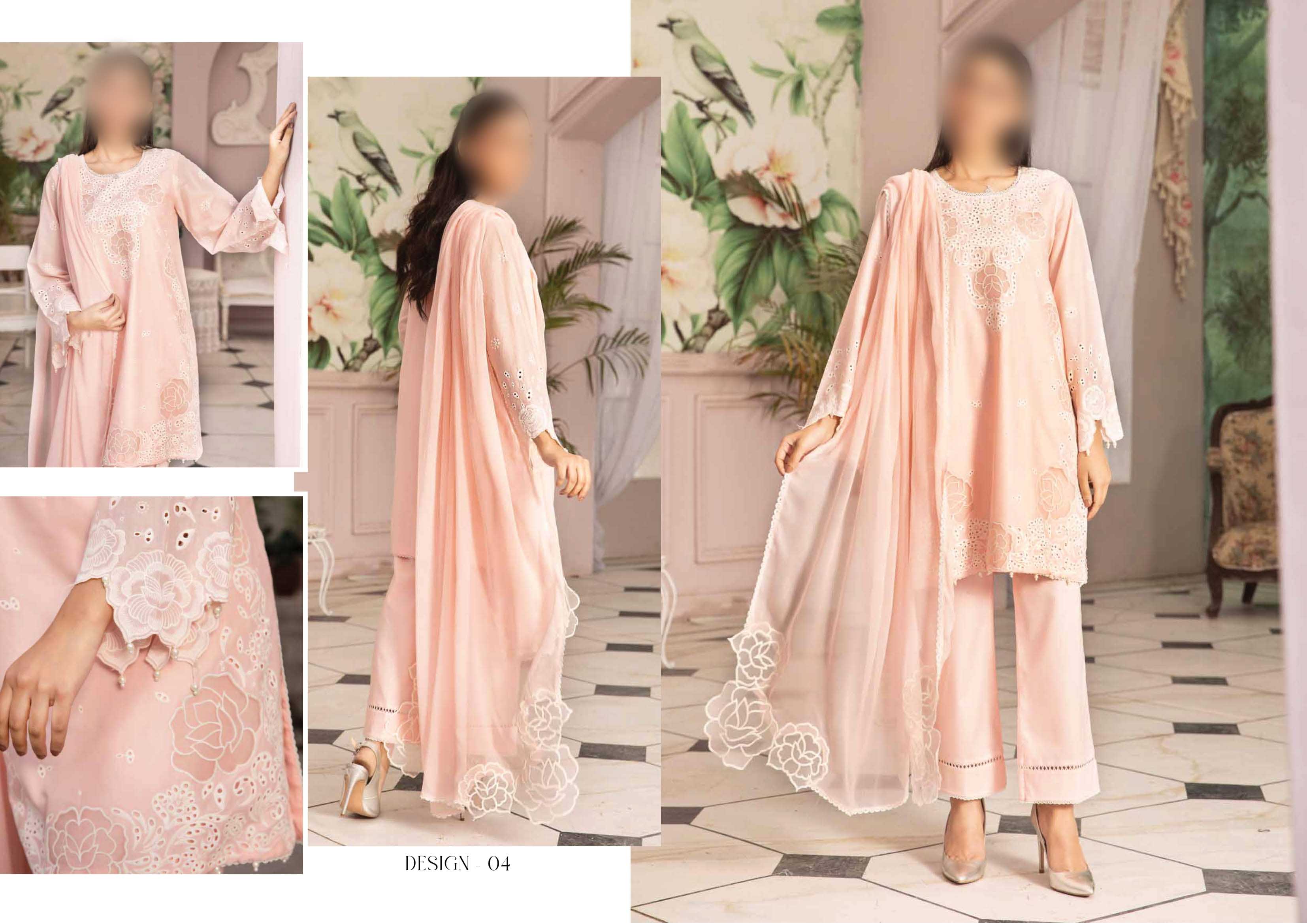 Luxury Lawn Embroidered Suit NV1WR04 - Image 9
