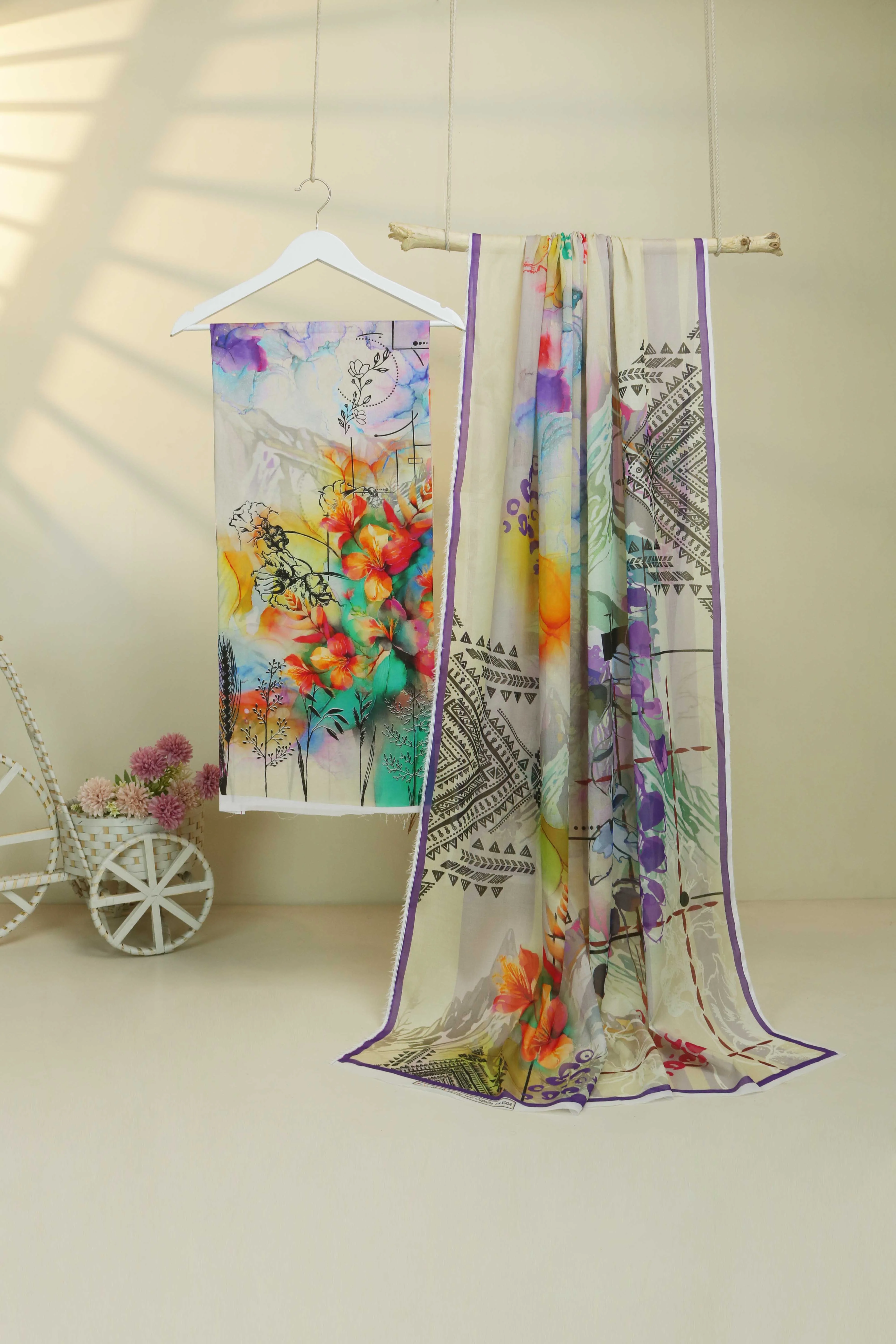 Luxury Lawn Printed Suit H25SLMJ42 - Image 3
