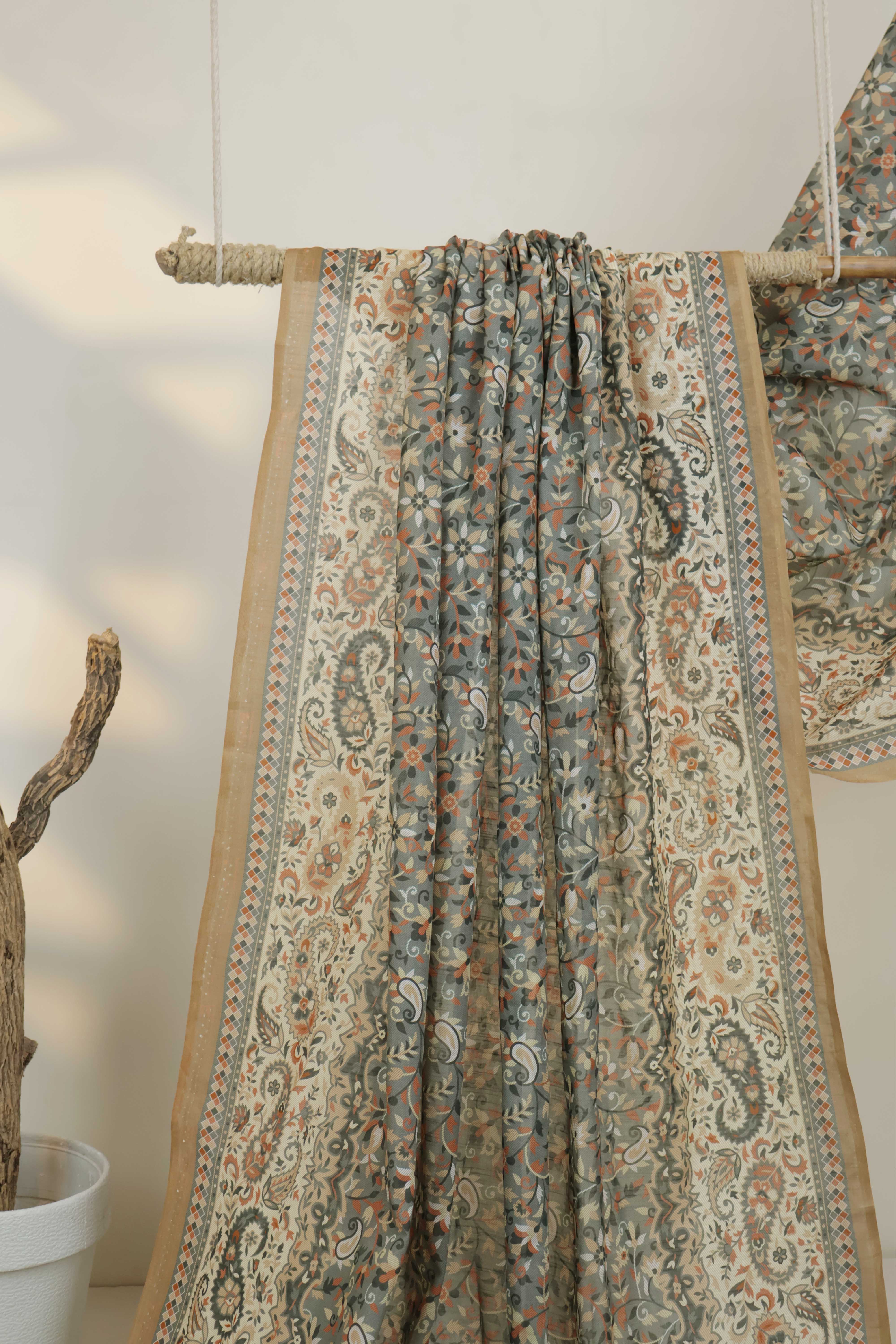 Printed Lawn Shawl 1339G - Image 4