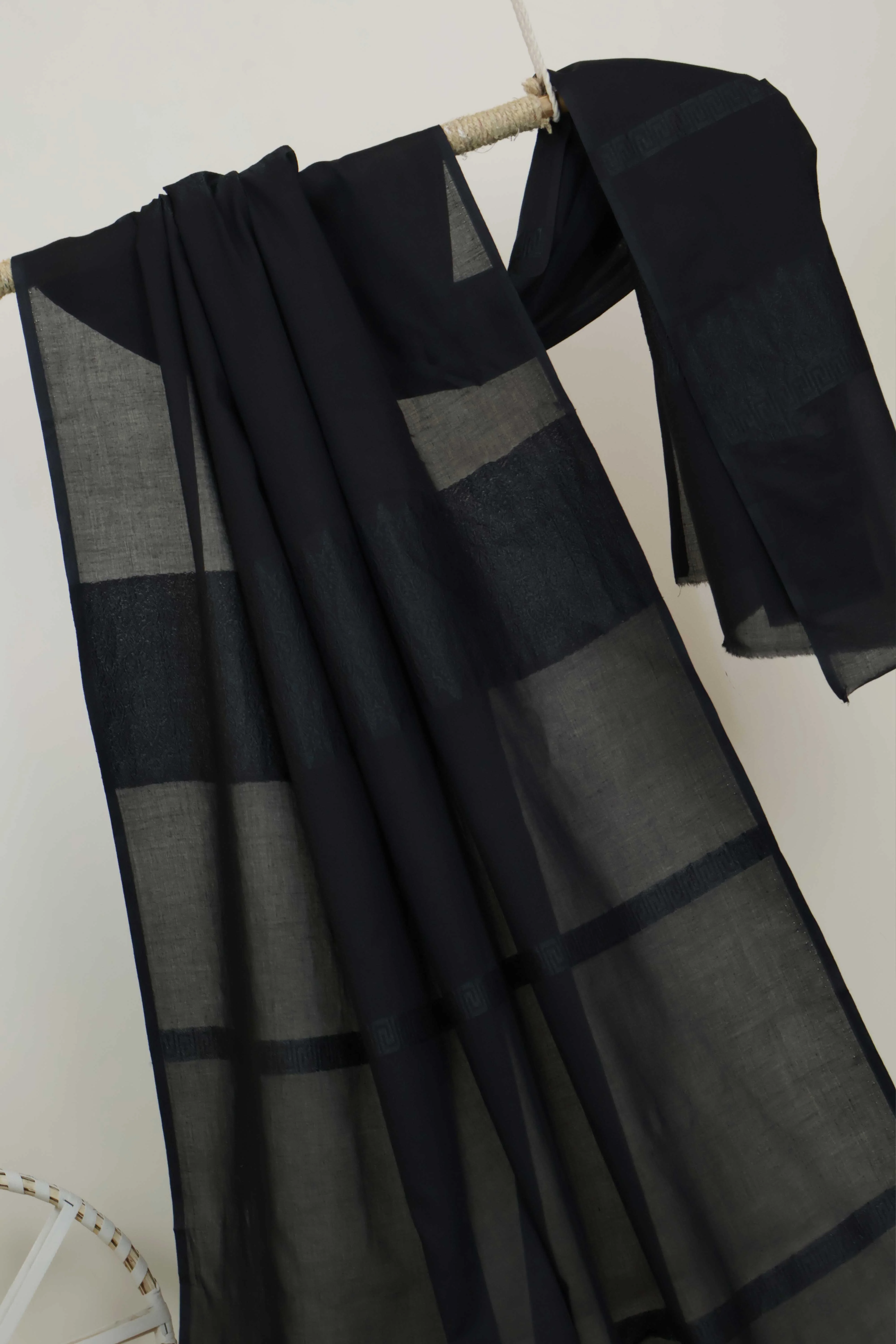 Self Jacquard Lawn Shawl HLSH129 - Image 3