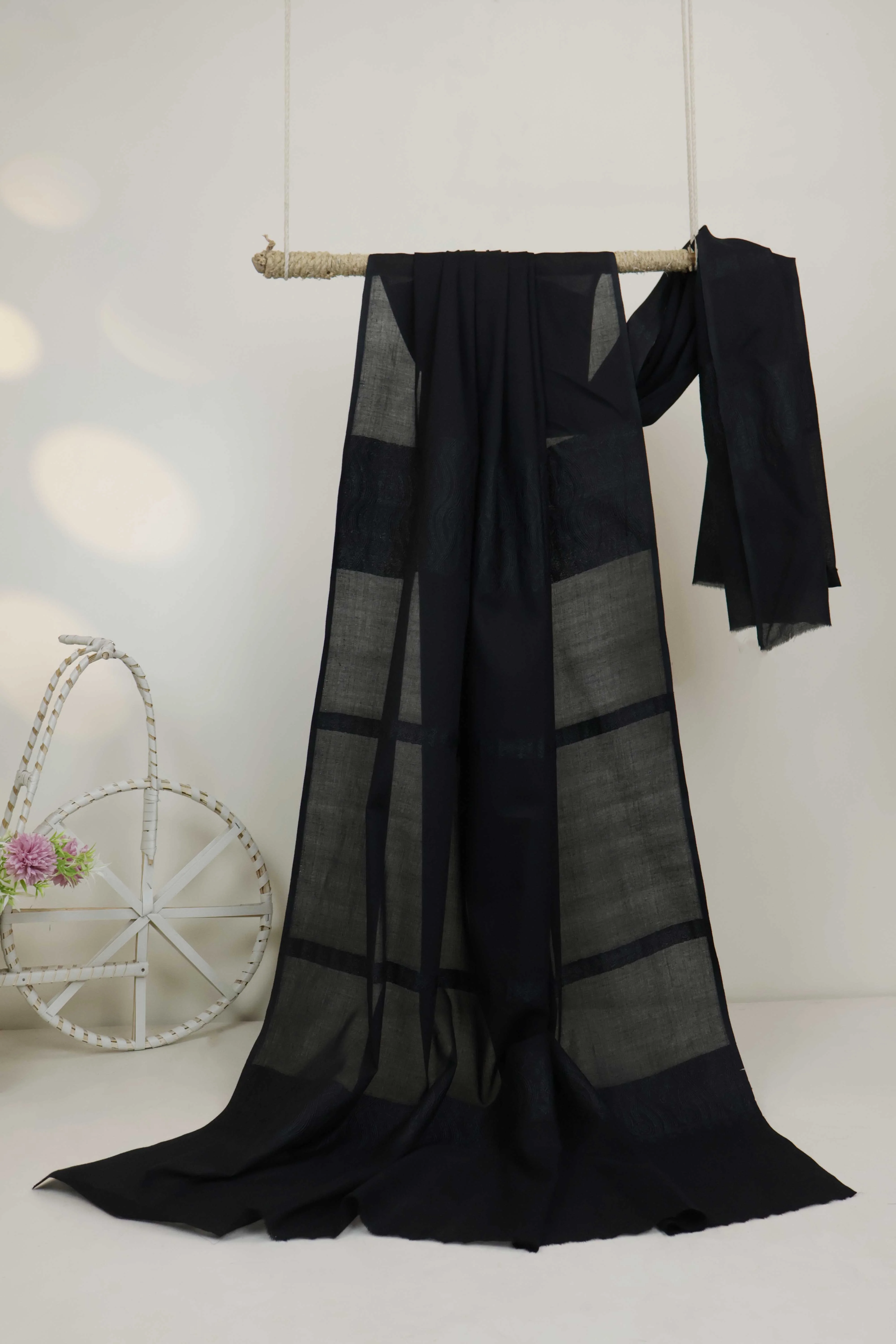 Self Jacquard Lawn Shawl HLSH131 - Image 2