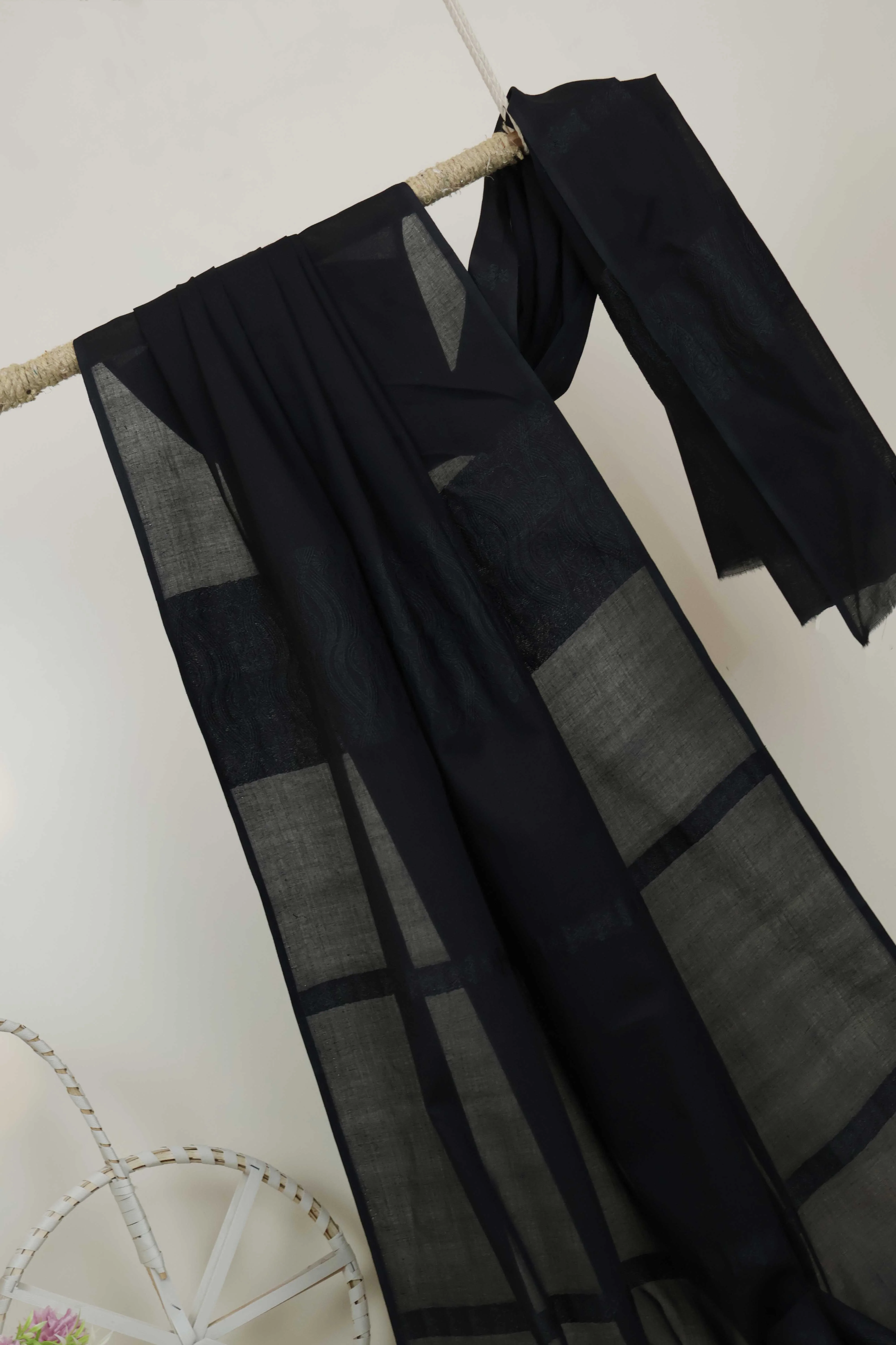 Self Jacquard Lawn Shawl HLSH131 - Image 3