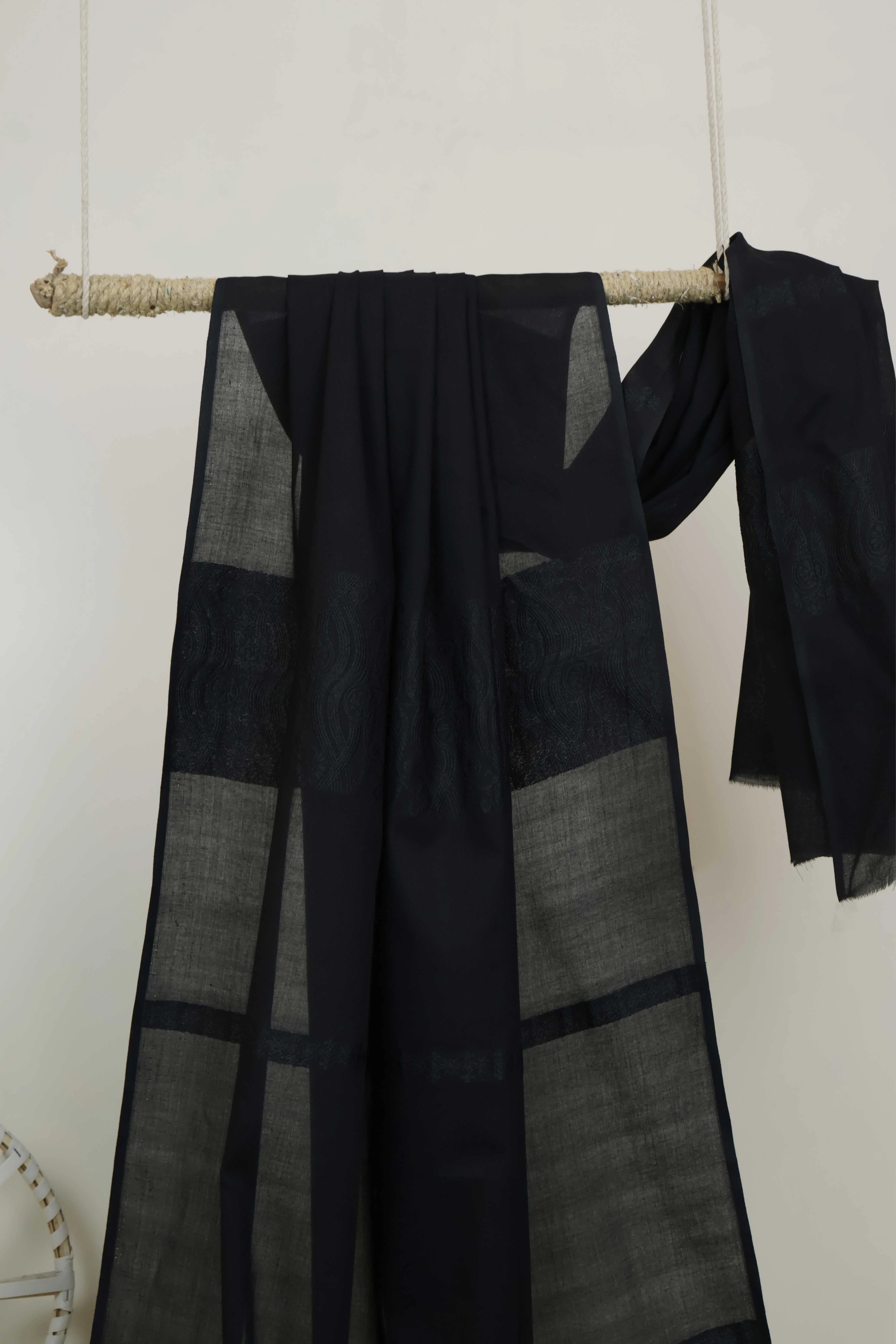 Self Jacquard Lawn Shawl HLSH131 - Image 4