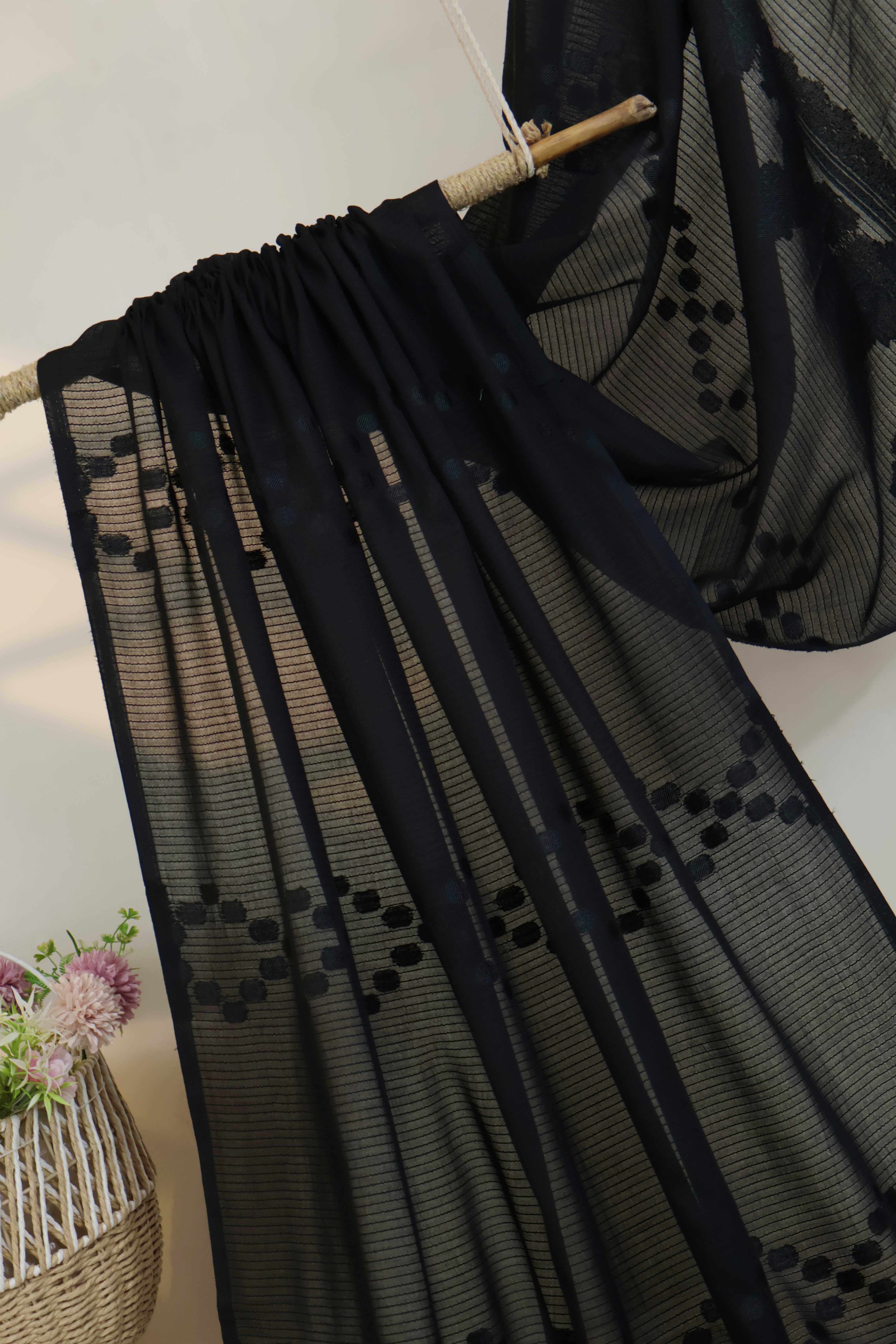 Self Jacquard Lawn Shawl HLSH235 - Image 4