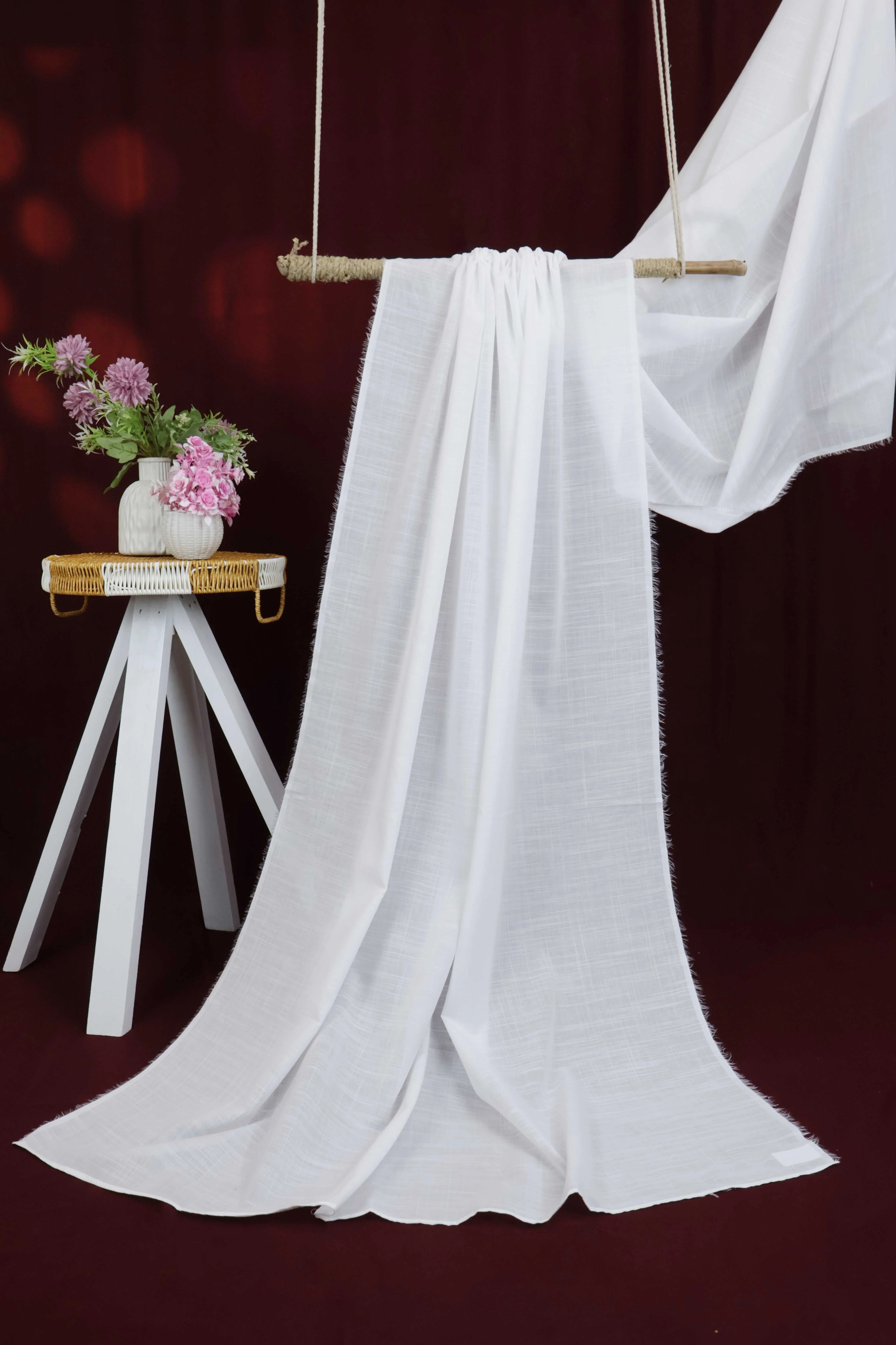 Slub Plain Lawn Duppatta 2437A - Image 3