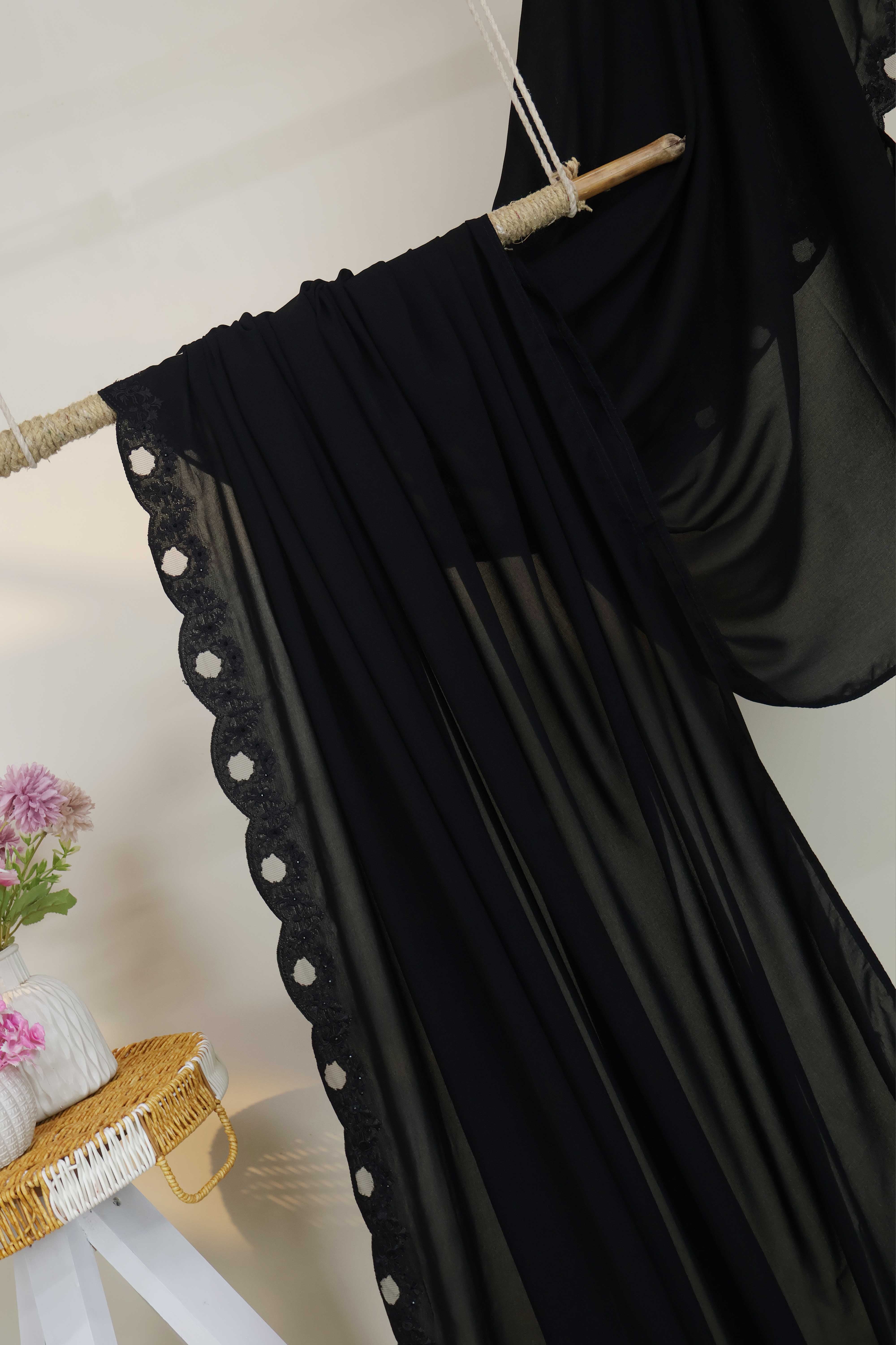 Embroidered Boarder Shawl HLSH67 - Image 3