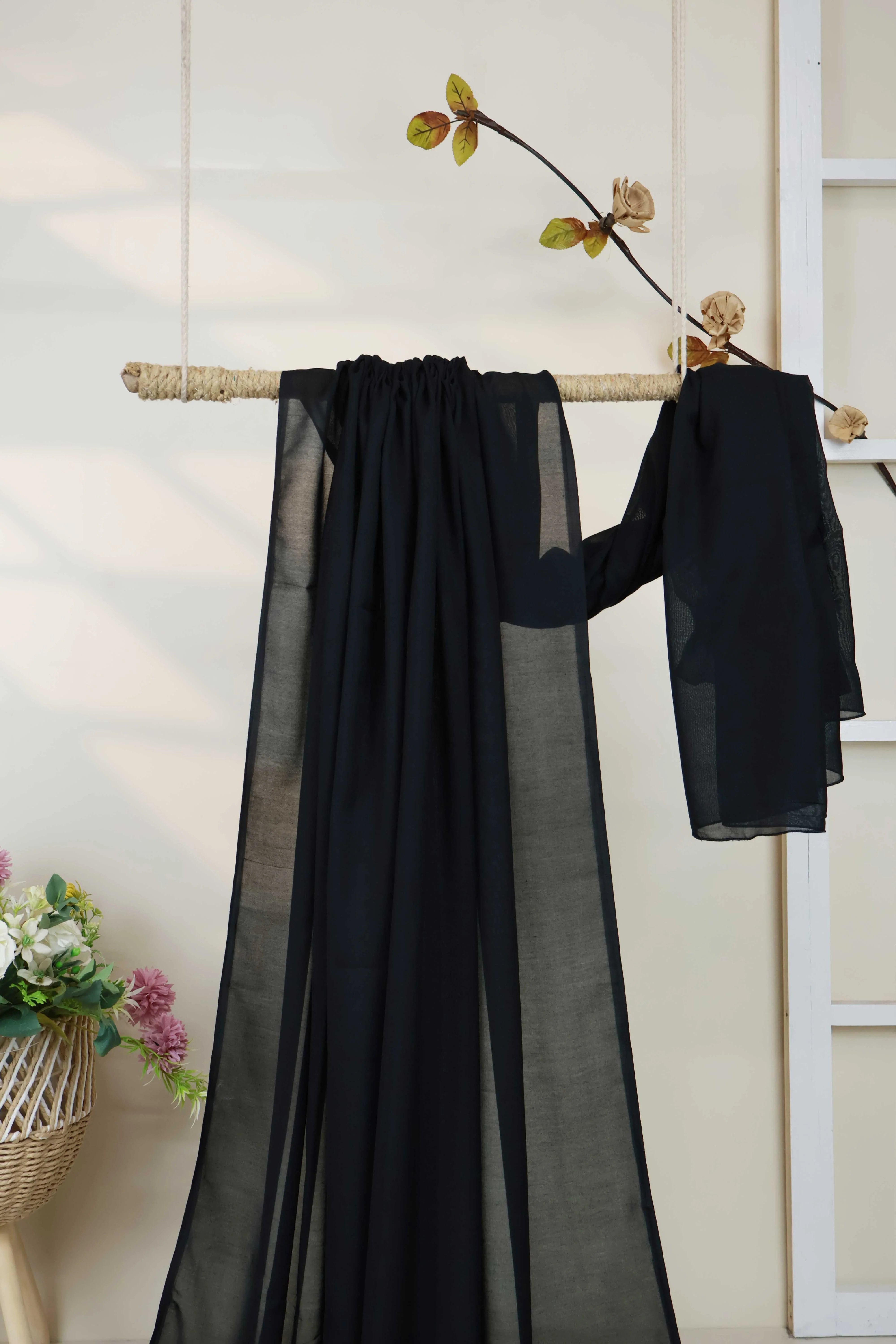 Swiss Voil Plain Shawl - Image 2