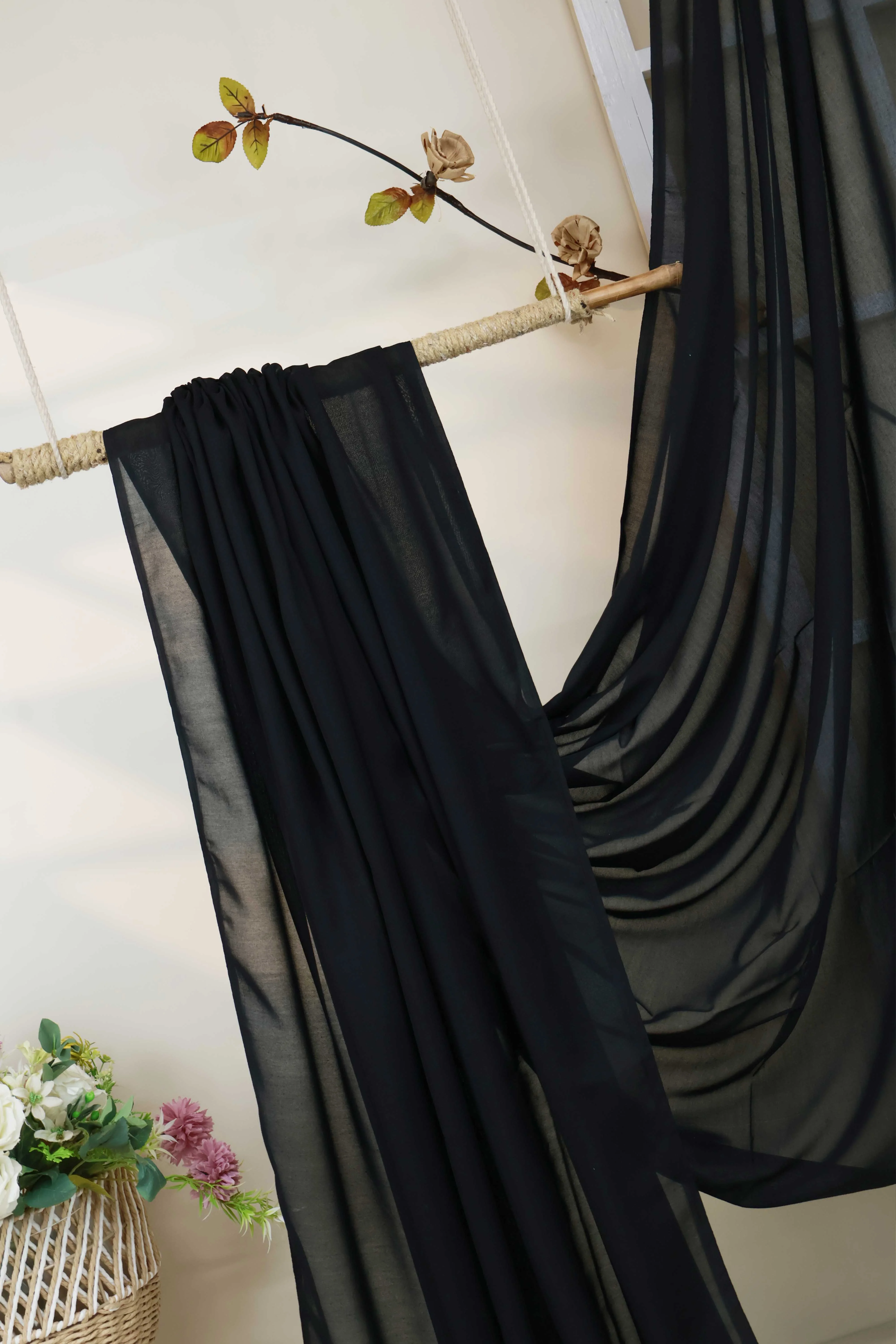 Swiss Voil Plain Shawl - Image 4