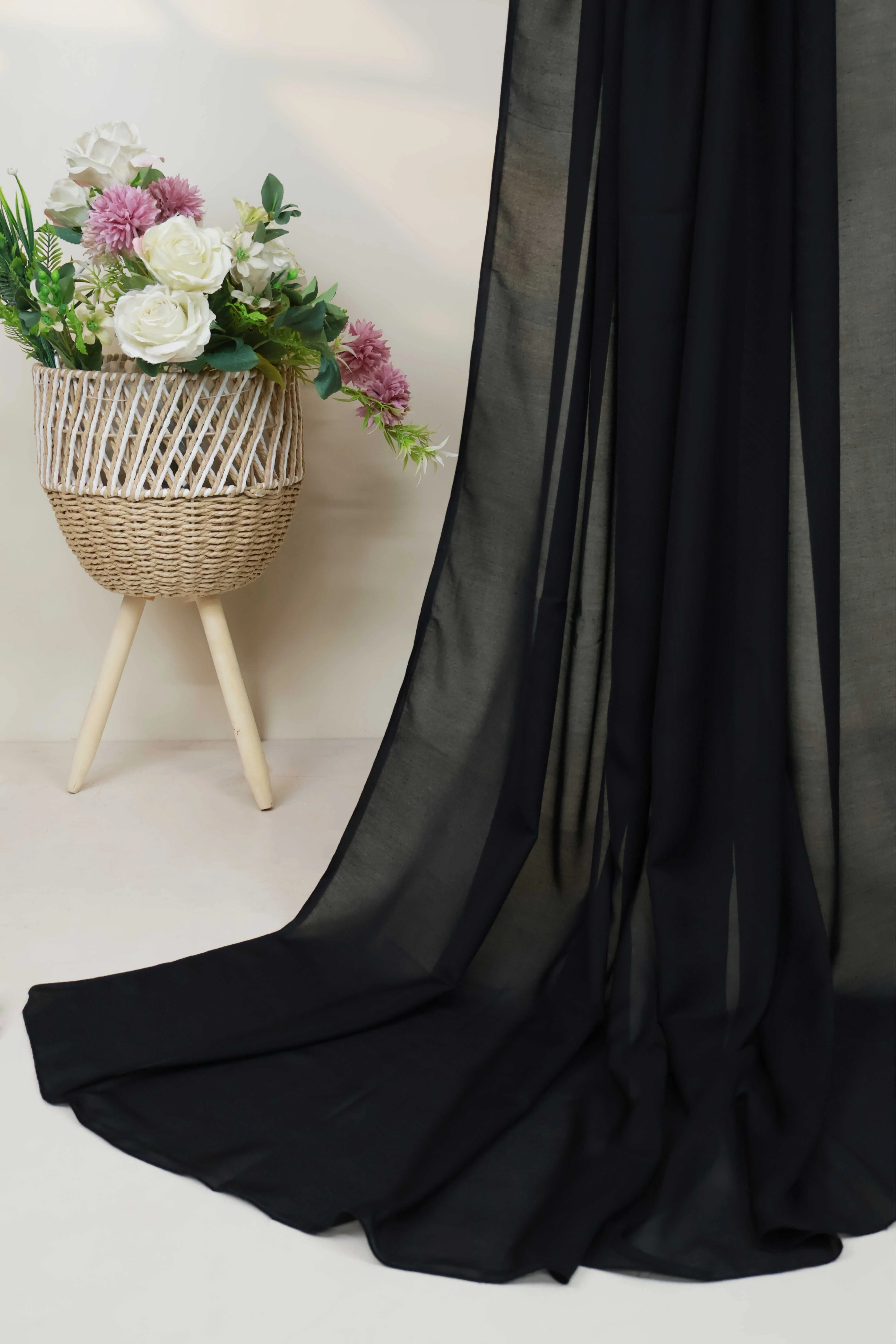 Swiss Voil Plain Shawl - Image 5
