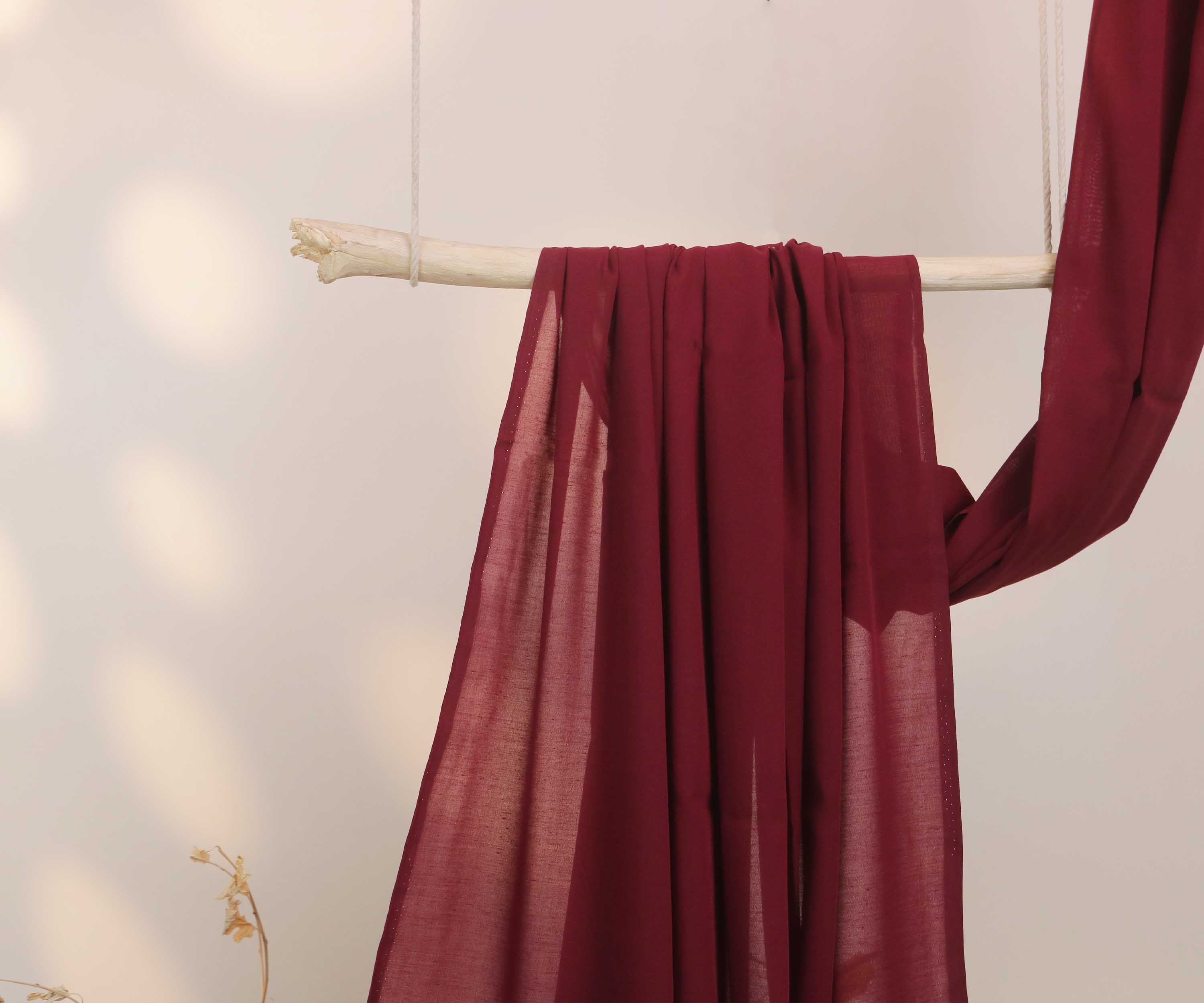 Swiss Voil Plain Shawl - Image 2