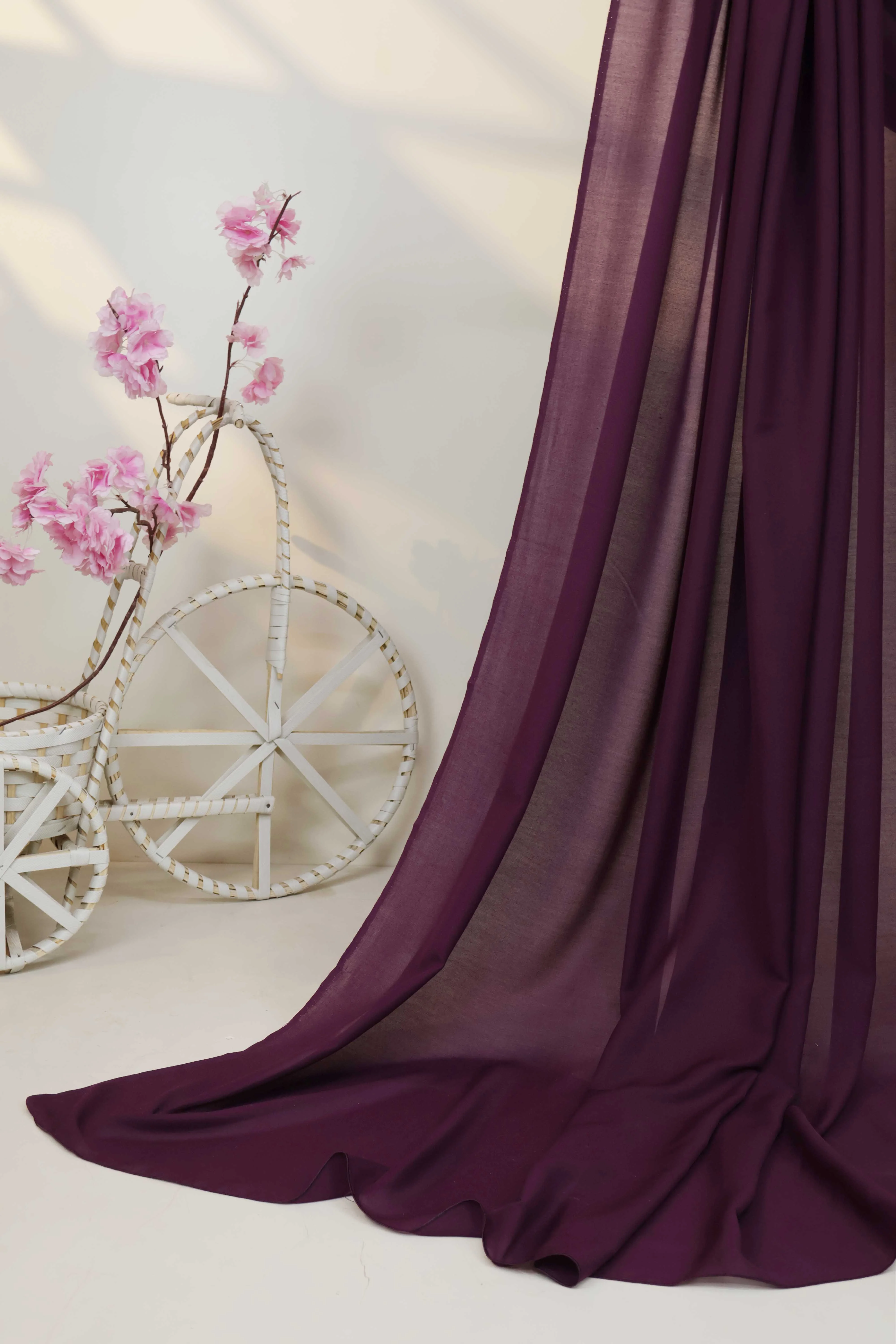 Swiss Voil Plain Shawl