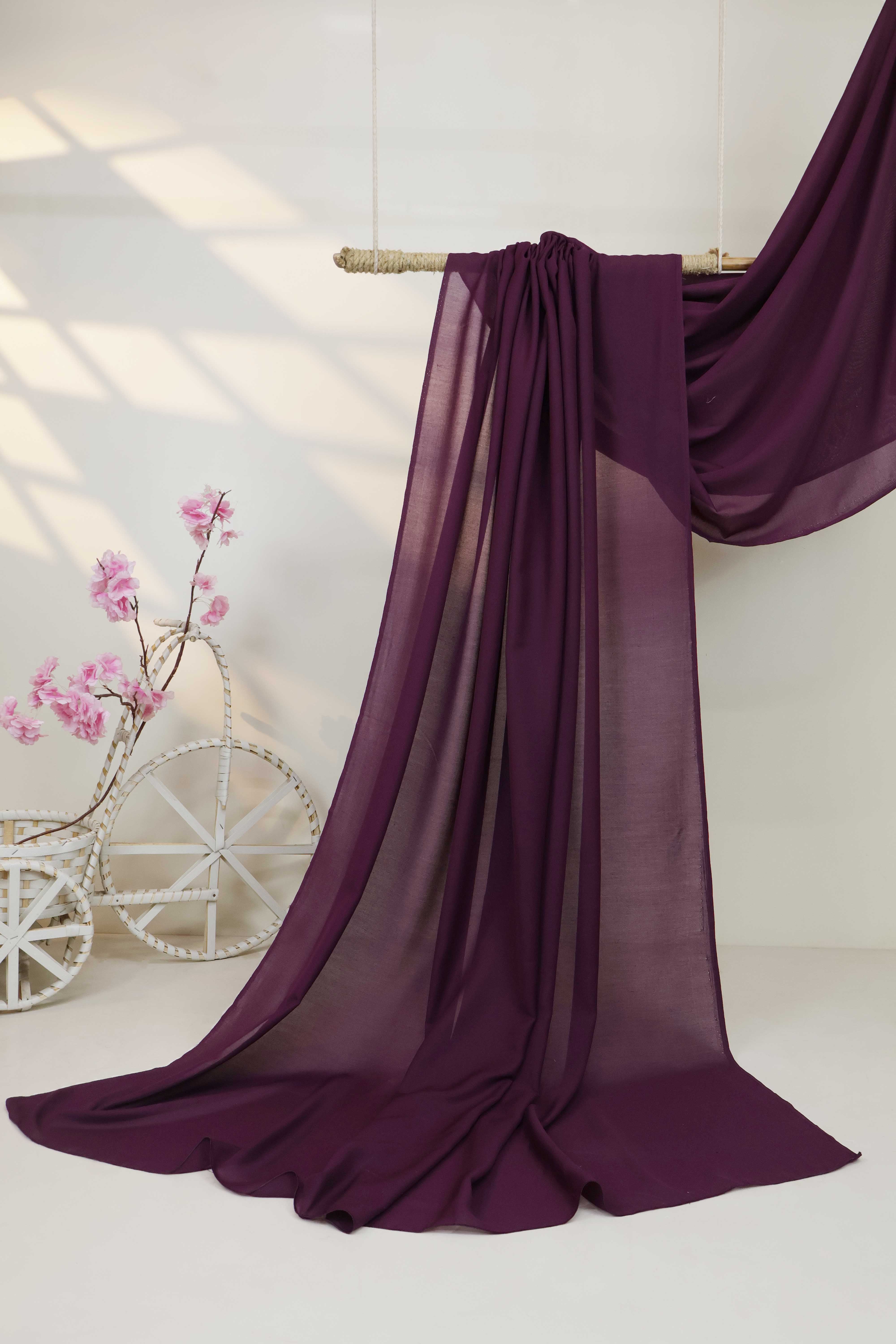 Swiss Voil Plain Shawl - Image 2