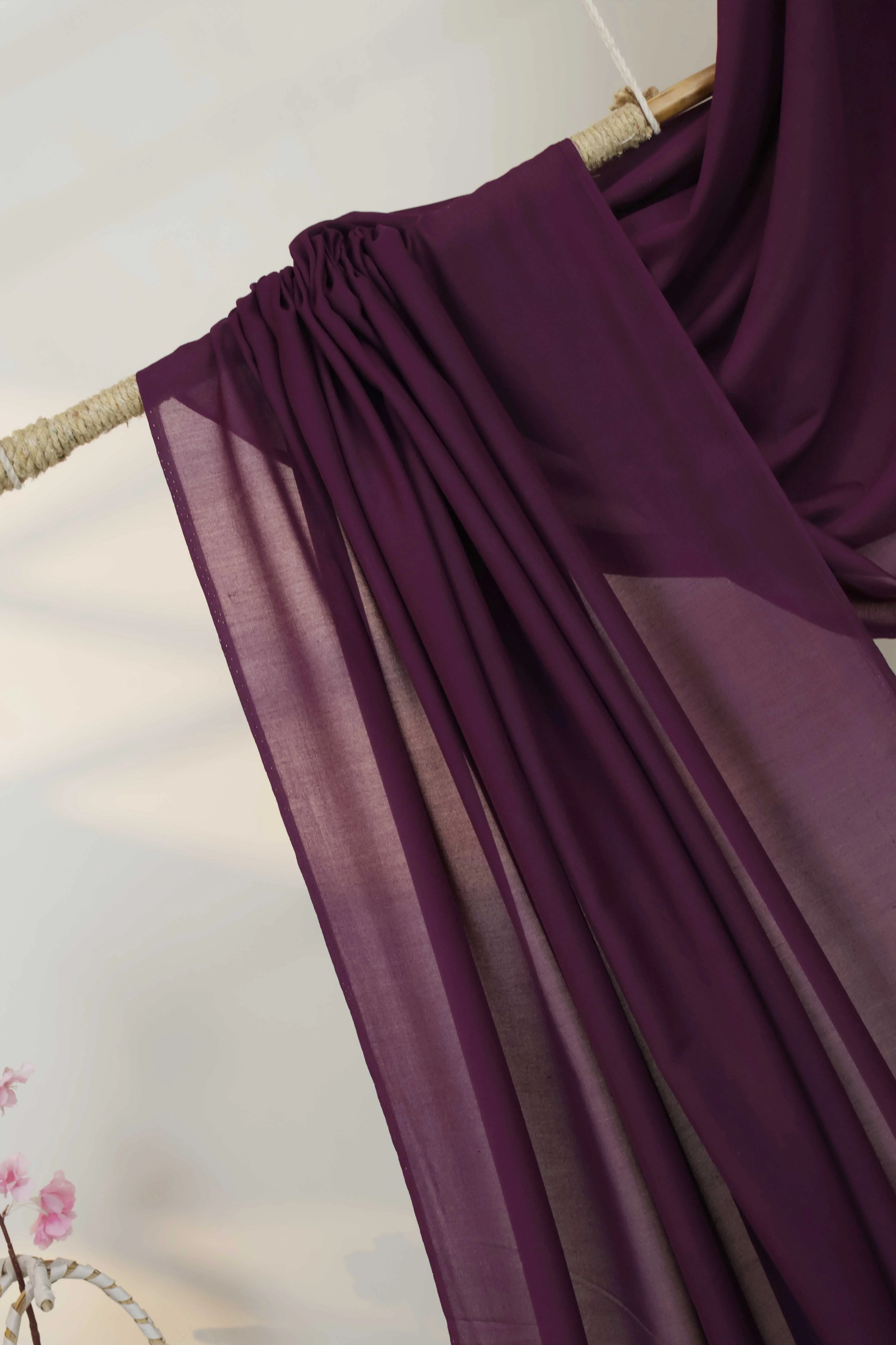 Swiss Voil Plain Shawl - Image 5